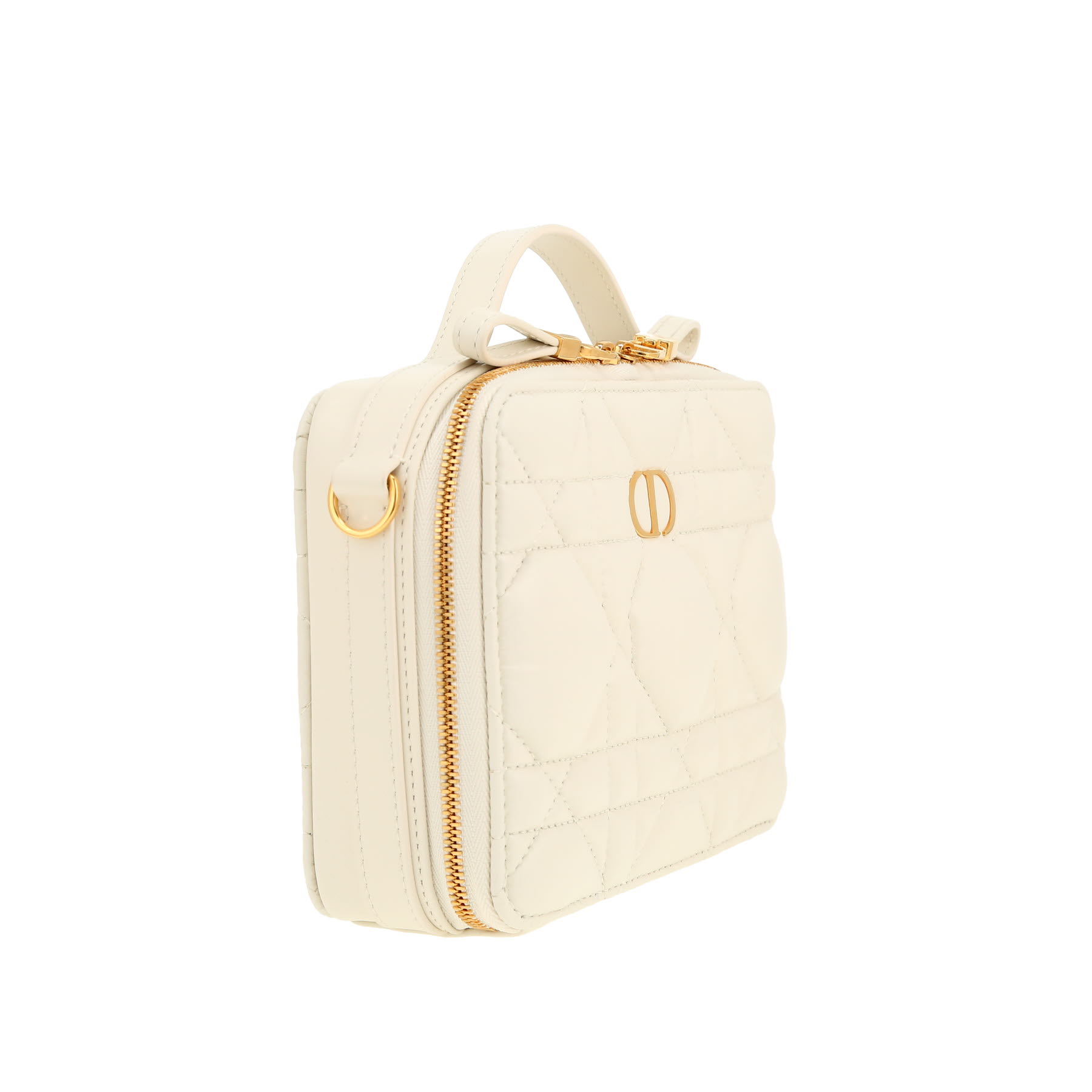 Bolso bandolera Dior  Caro en cuero cannage blanco