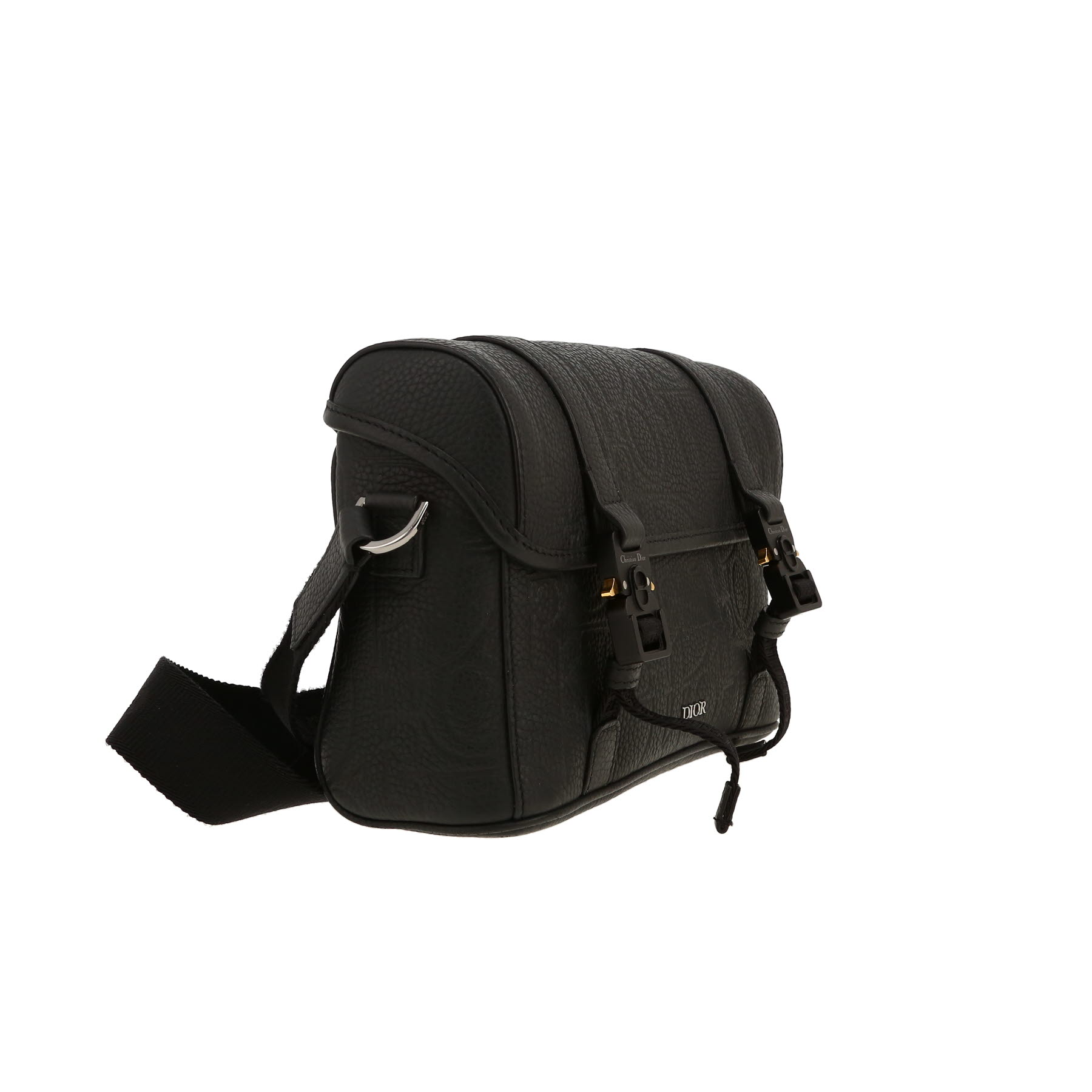 Dior  Hit the Road shoulder bag  in black grained leather