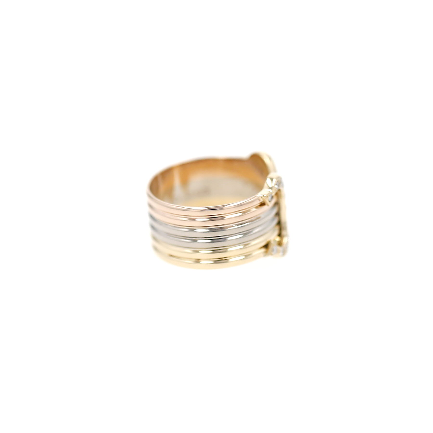 Cartier C de Cartier ring in 3 golds and diamonds