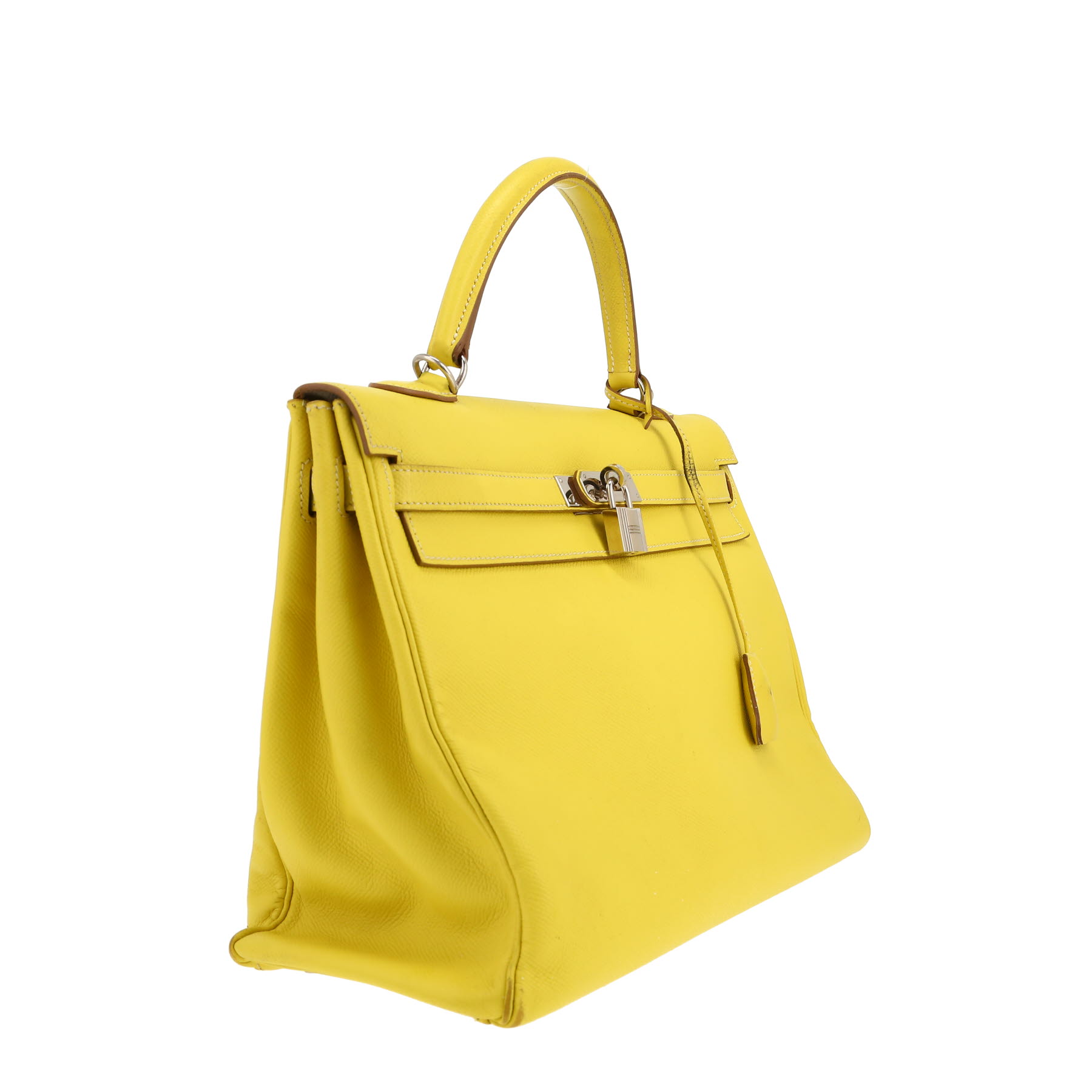 Hermès  Kelly 35 cm handbag  in yellow epsom leather