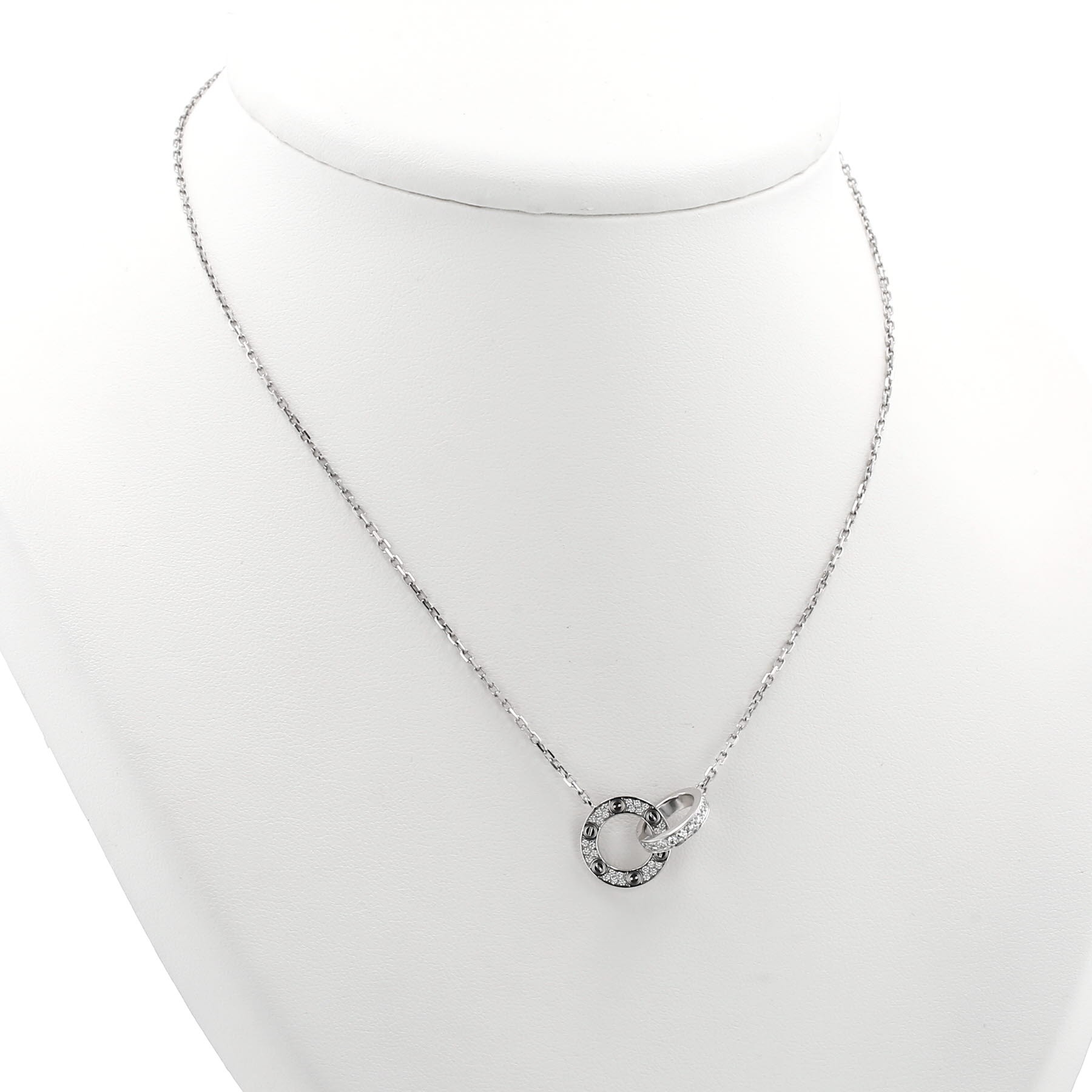 Cartier Love pavé necklace in white gold and diamonds