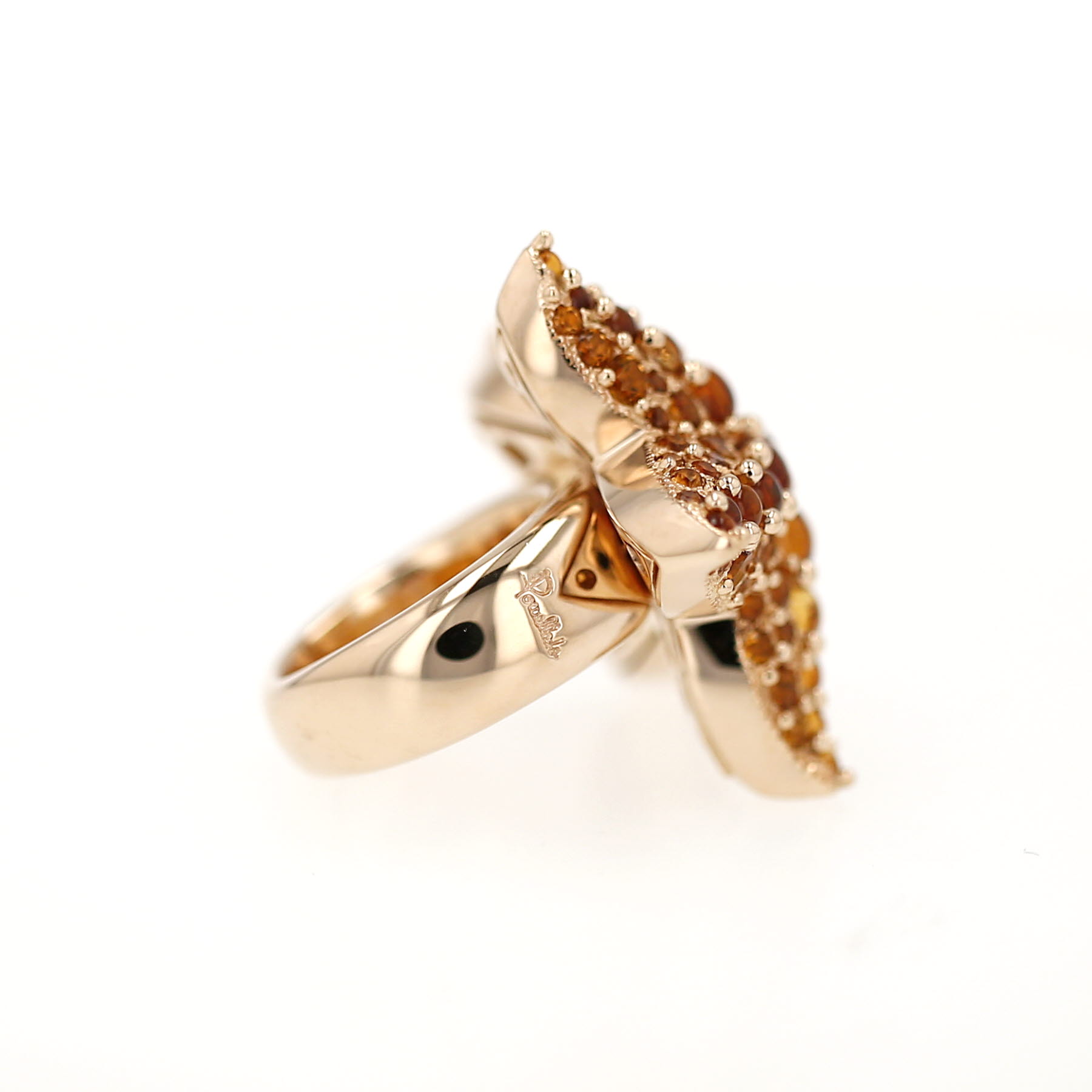 Pomellato Sirène ring in yellow gold and citrines