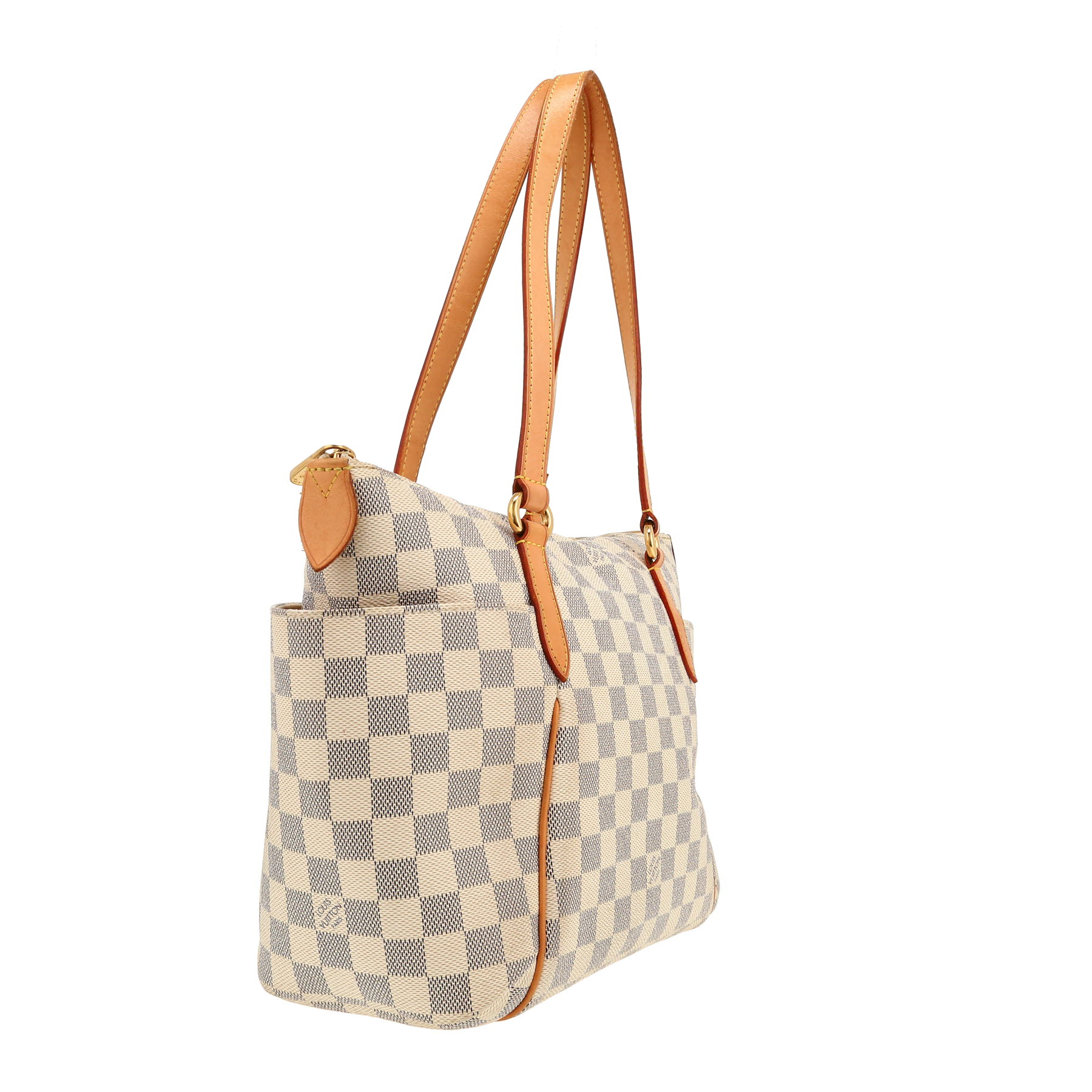 Sac à main Louis Vuitton  Totally en toile damier enduite azur et cuir naturel