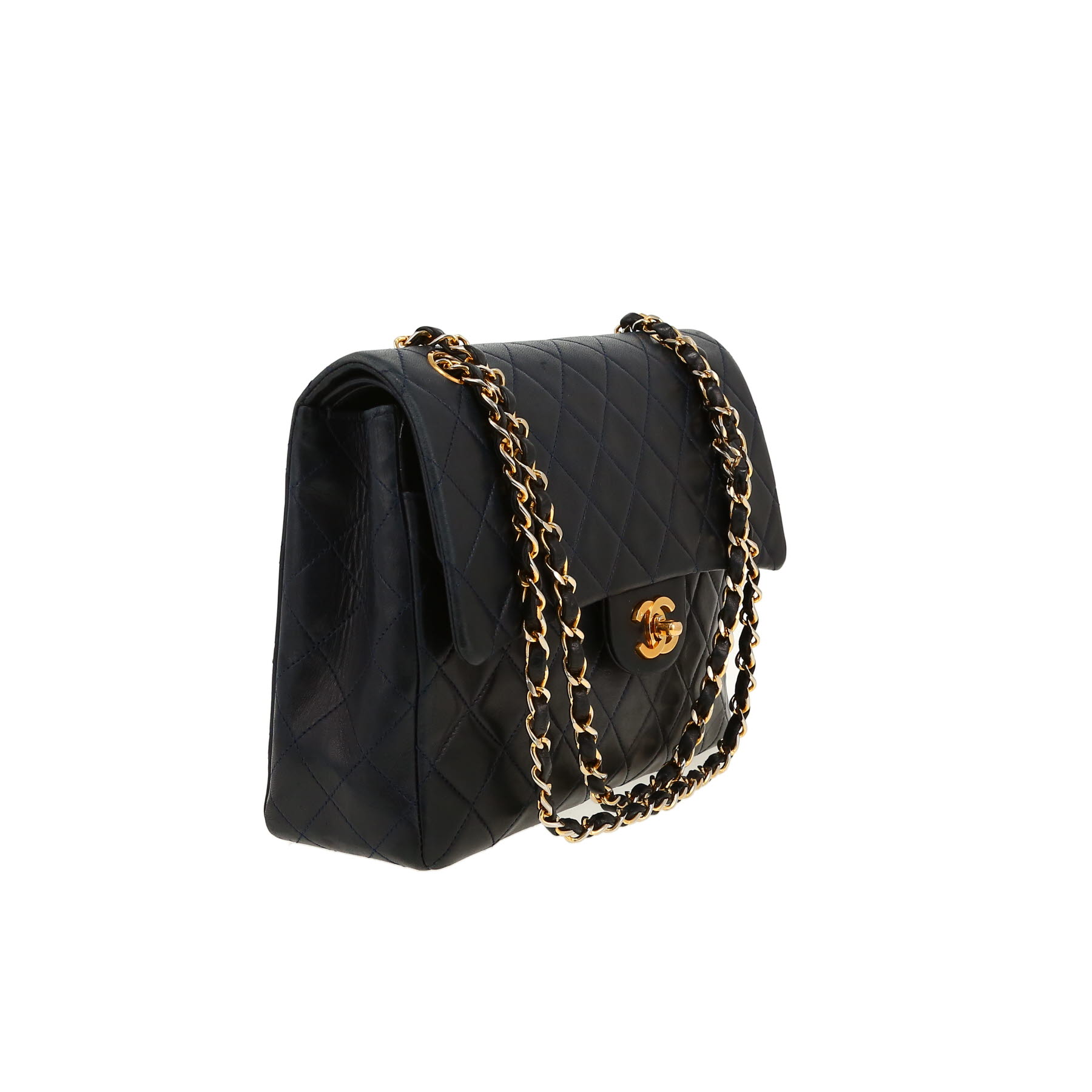 Borsa Chanel  Timeless Vintage in pelle trapuntata blu marino