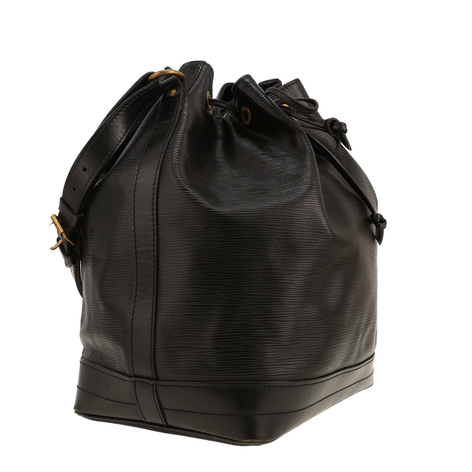 Louis Vuitton  Noé shopping bag  in black epi leather  and black smooth leather