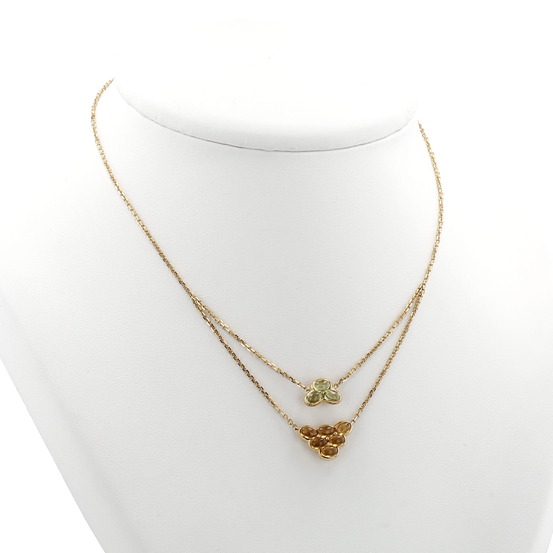 Mauboussin  necklace in yellow gold, citrine and peridot