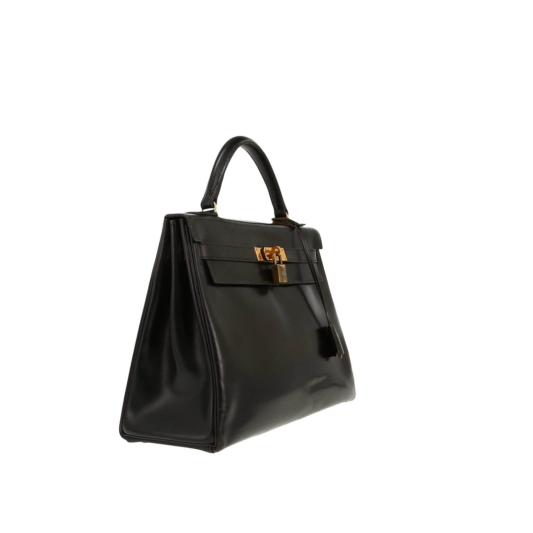Hermès  Kelly 32 cm handbag  in black box leather