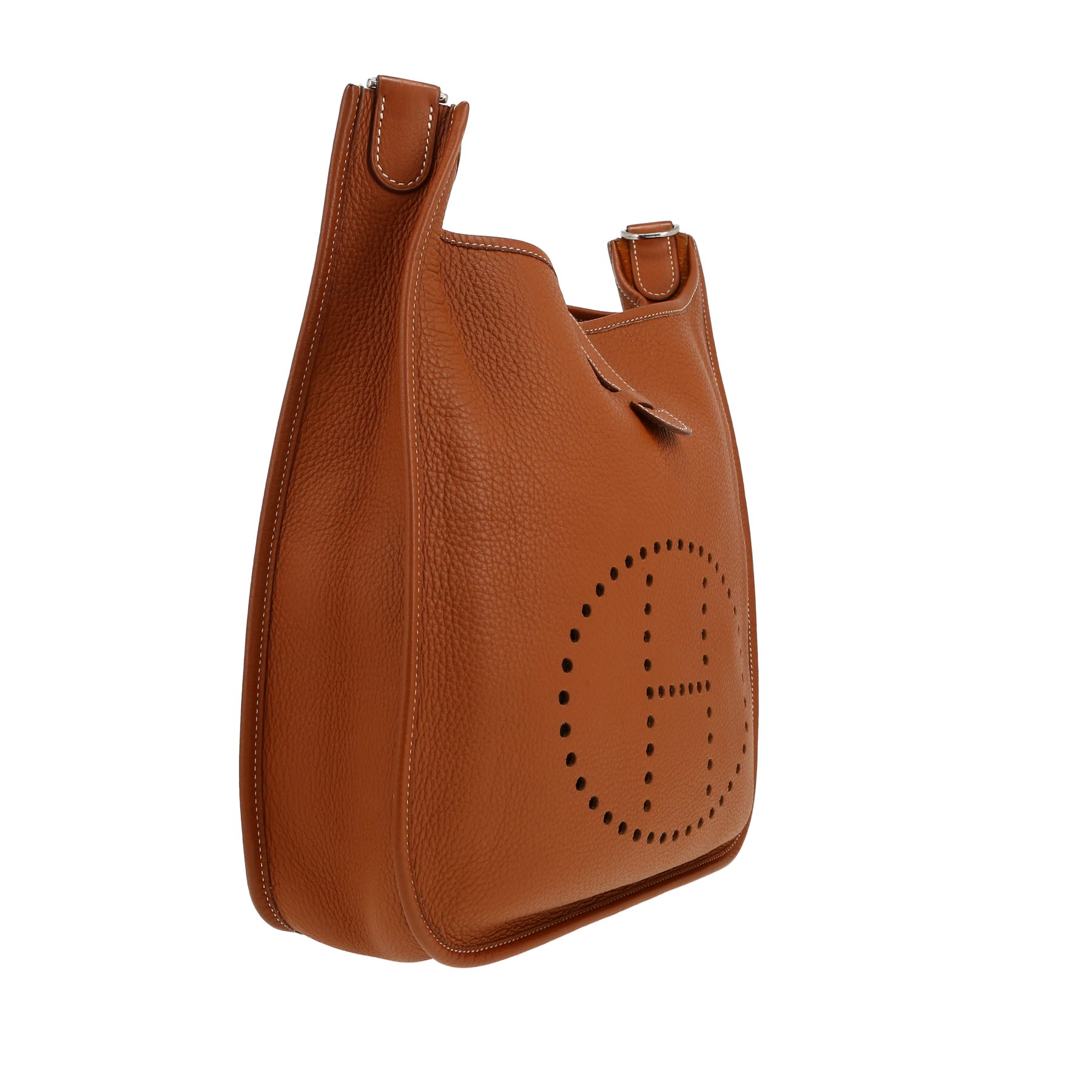 Hermès  Evelyne shoulder bag  in gold togo leather