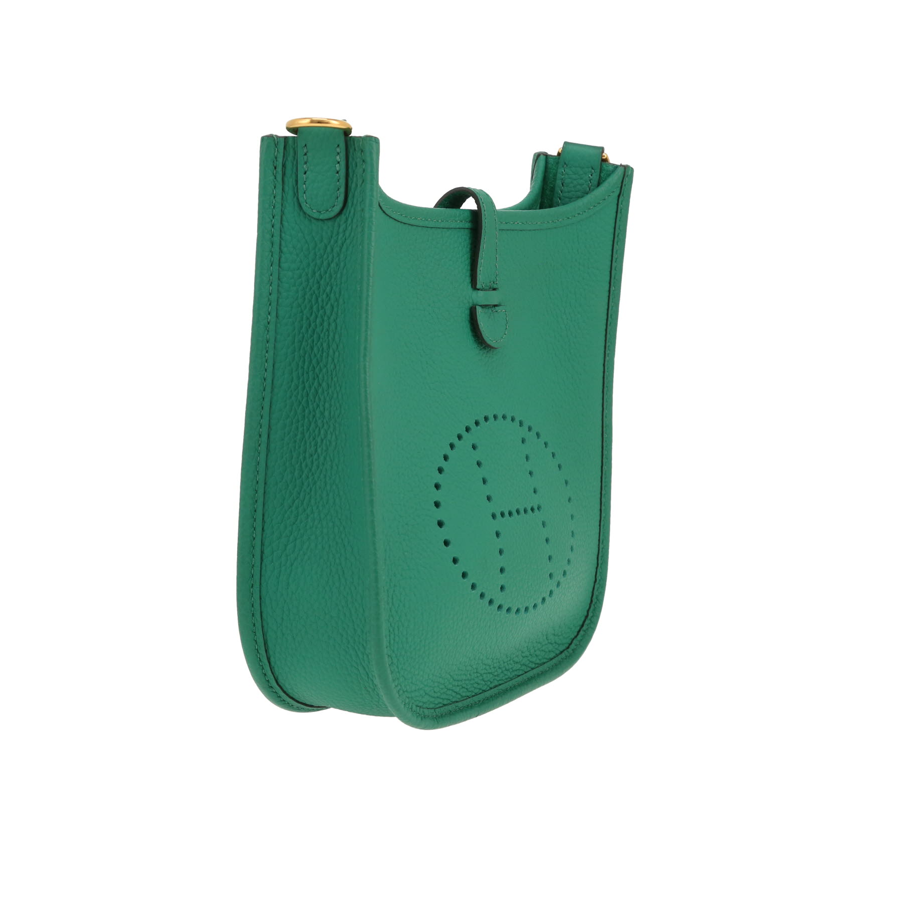 Borsa a tracolla Hermès  Mini Evelyne in pelle taurillon clemence Vert Vertigo
