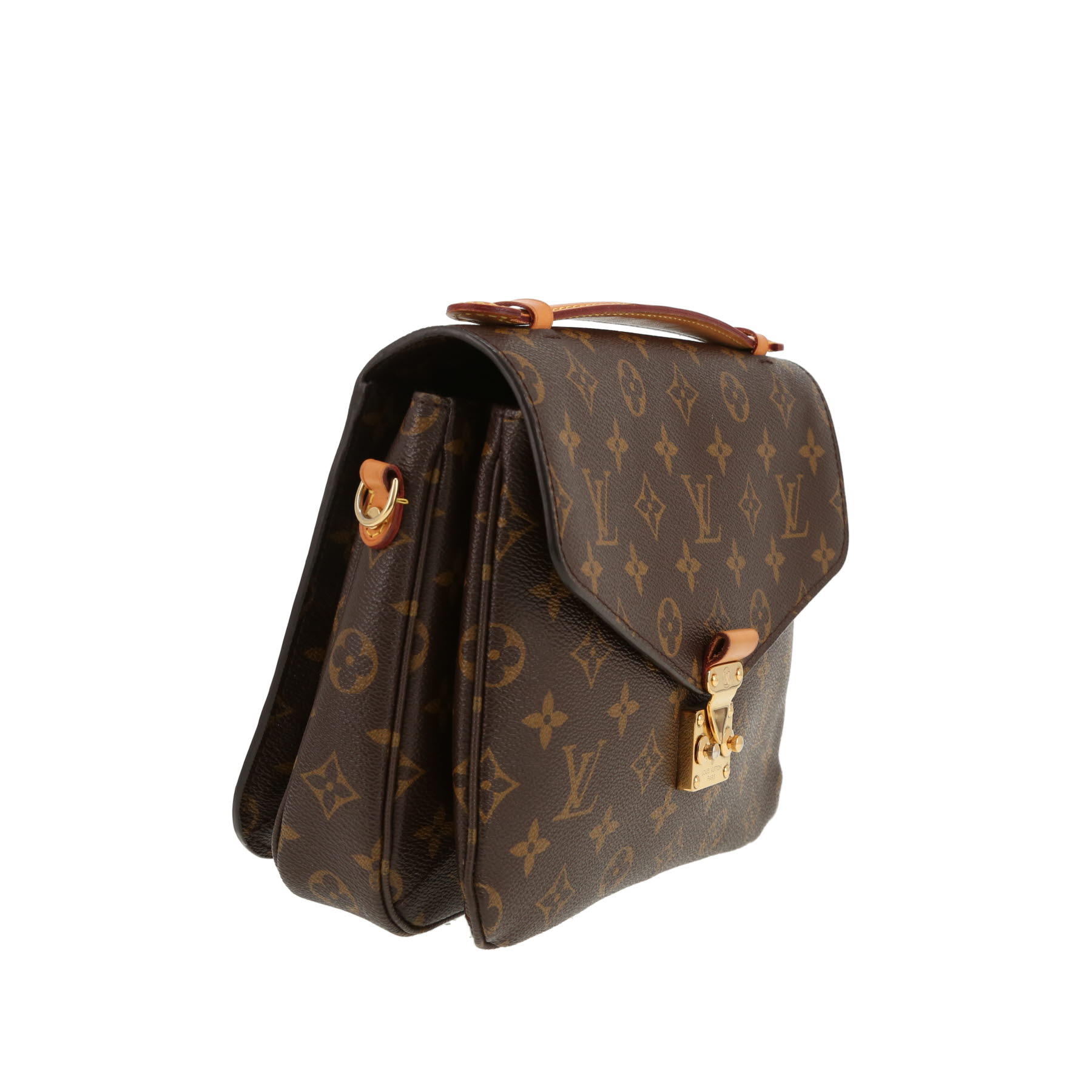 Borsa a tracolla Louis Vuitton  Metis in tela monogram marrone e pelle naturale