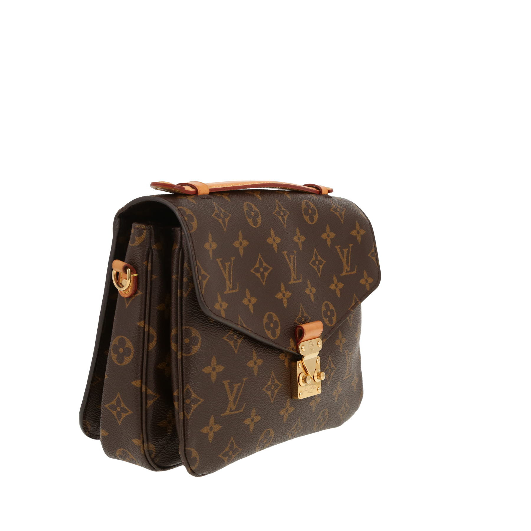 Borsa a tracolla Louis Vuitton   in tela monogram marrone e pelle naturale