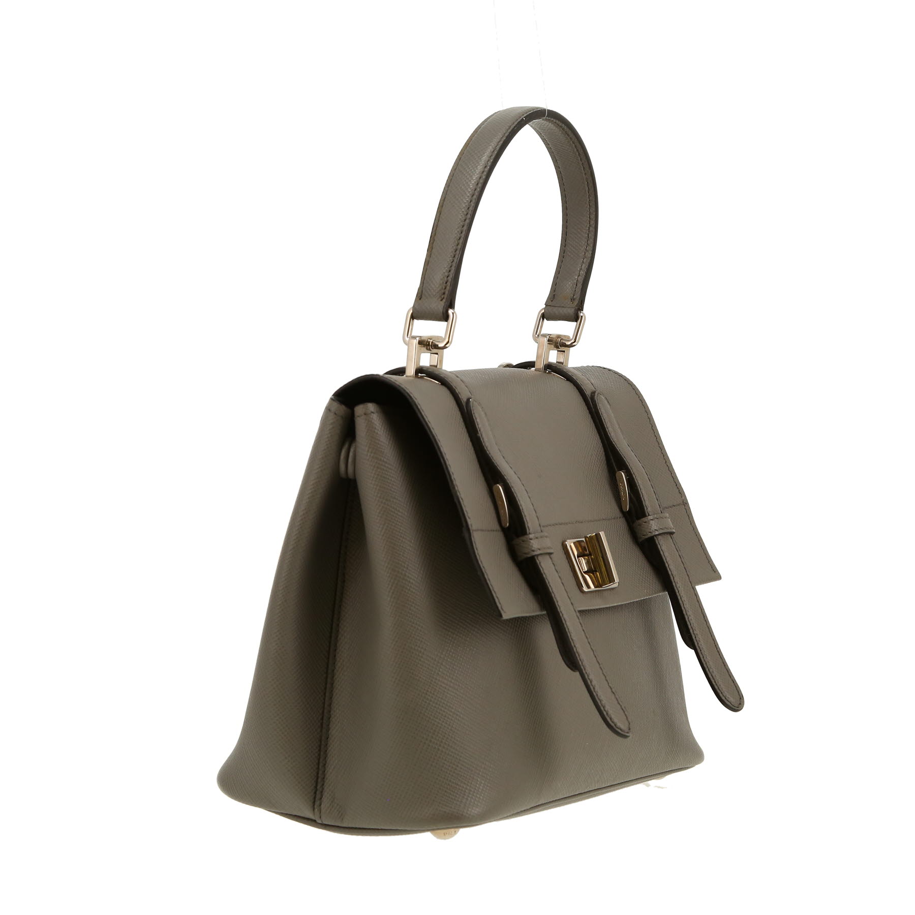 Prada   shoulder bag  in grey leather saffiano