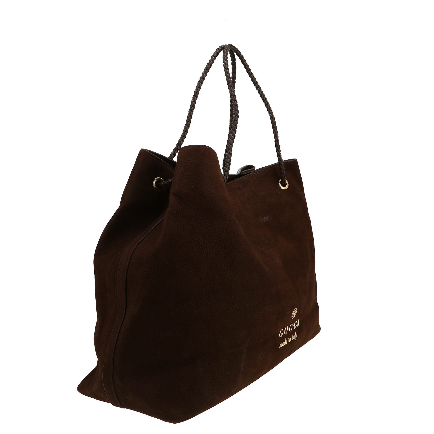 Gucci   shopping bag  in brown Veau velours