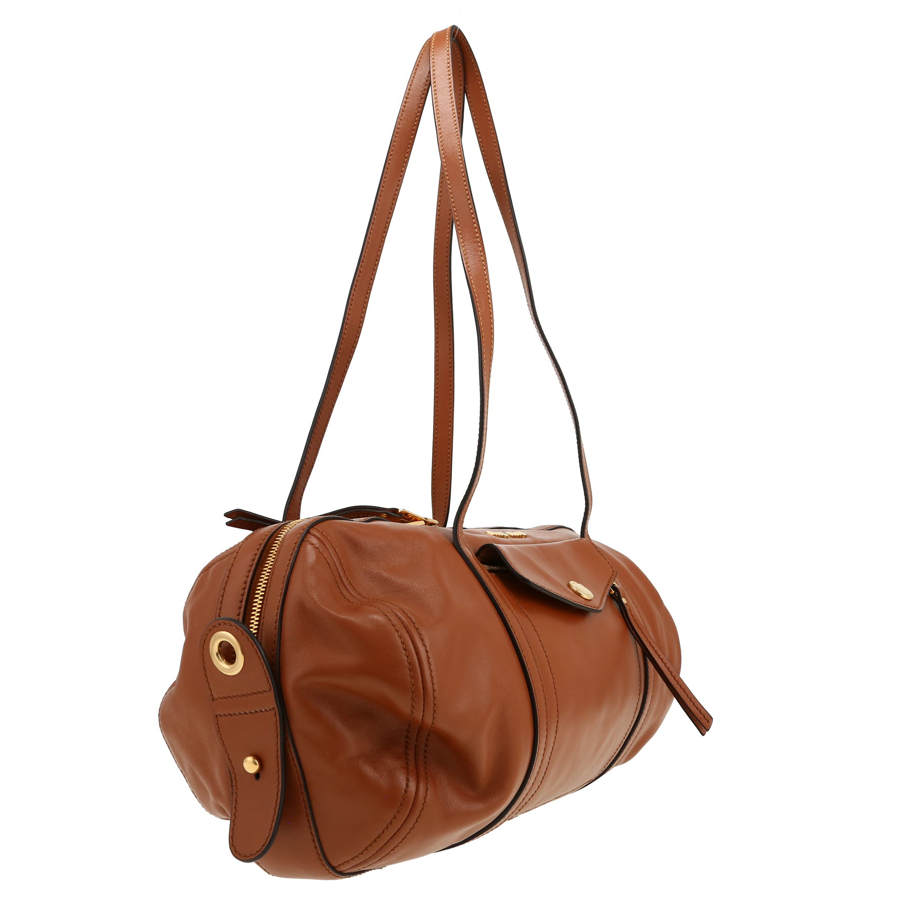 Bolso de mano Miu Miu   en cuero marrón