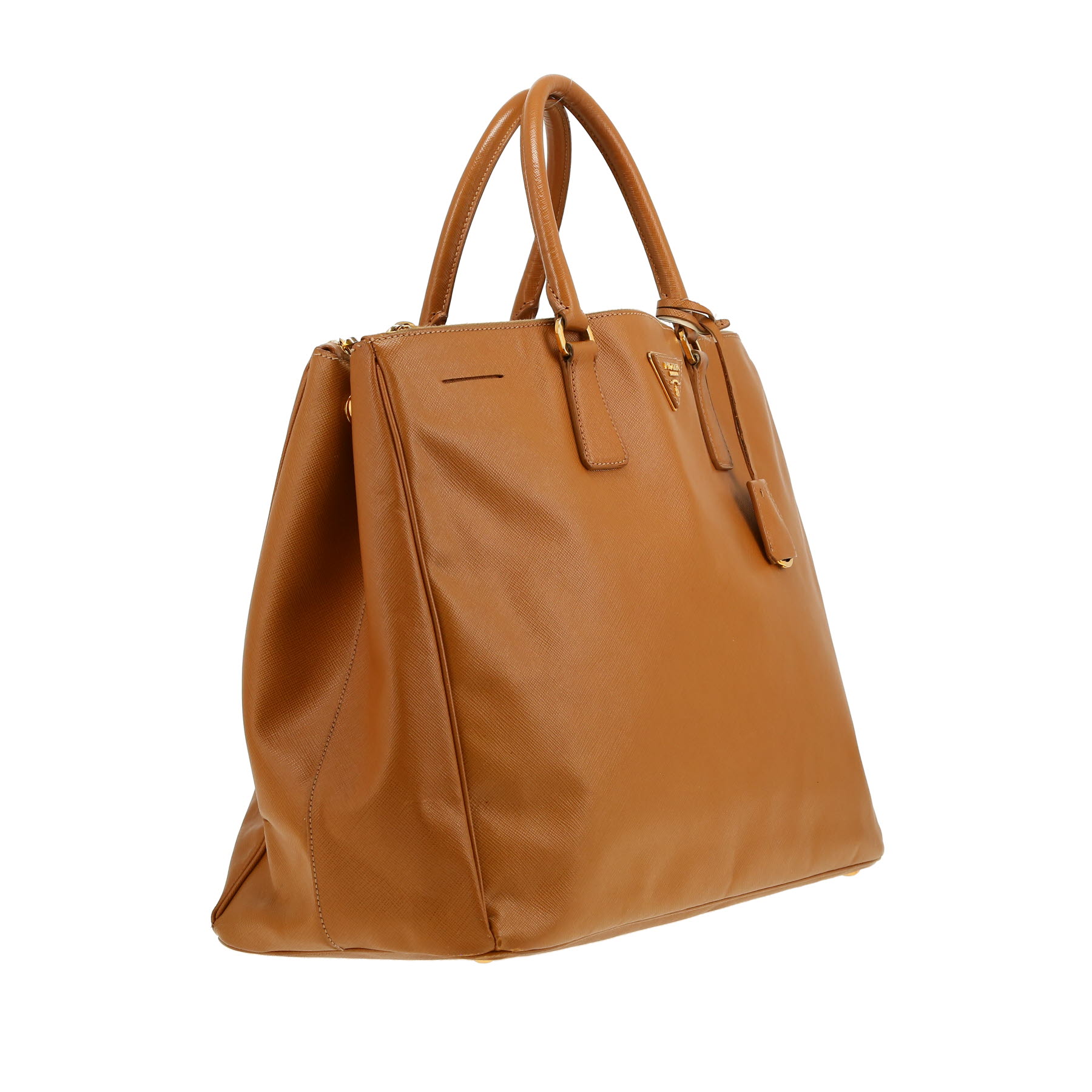 Prada  Galleria handbag  in brown leather saffiano
