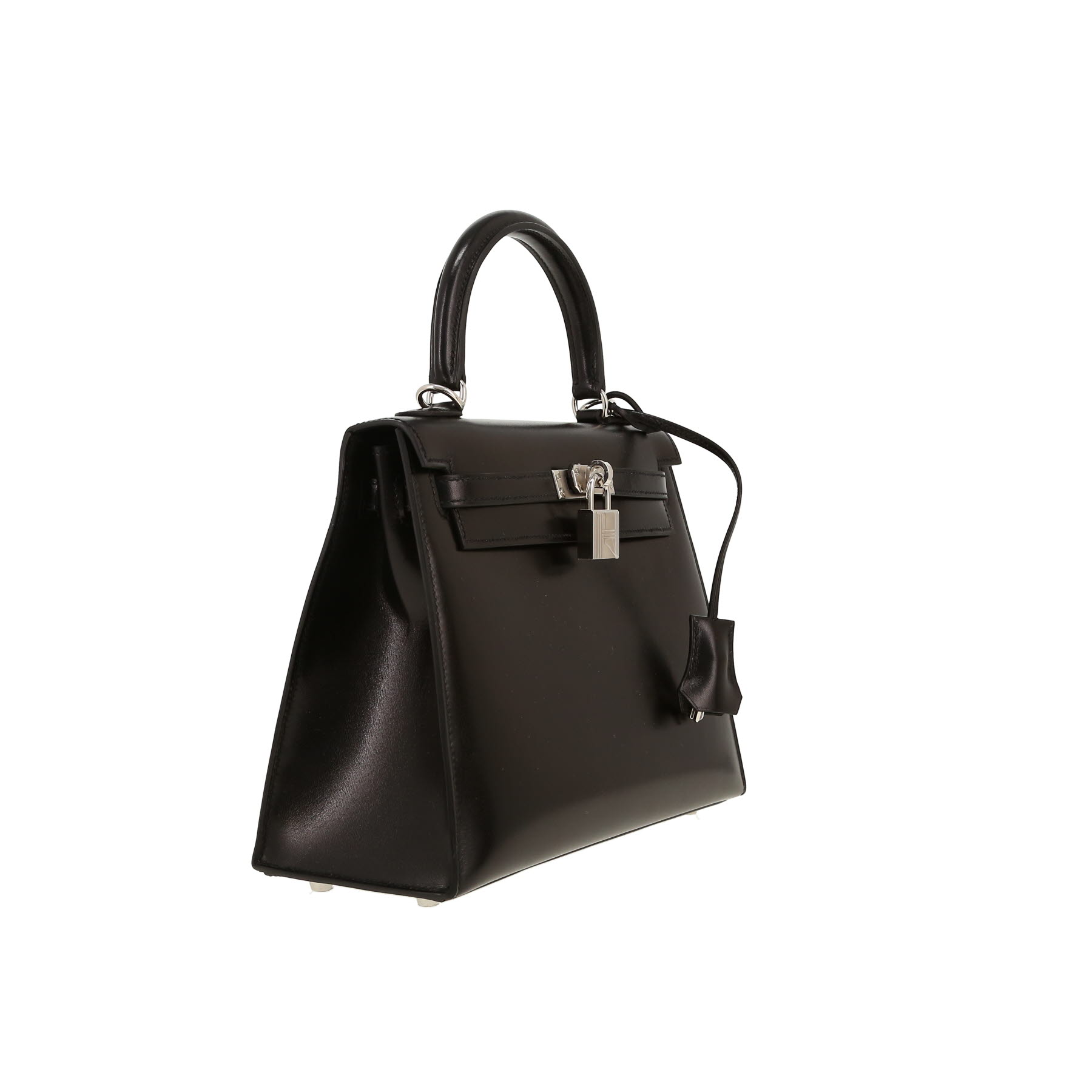 Hermès  Kelly 25 cm handbag  in black box leather