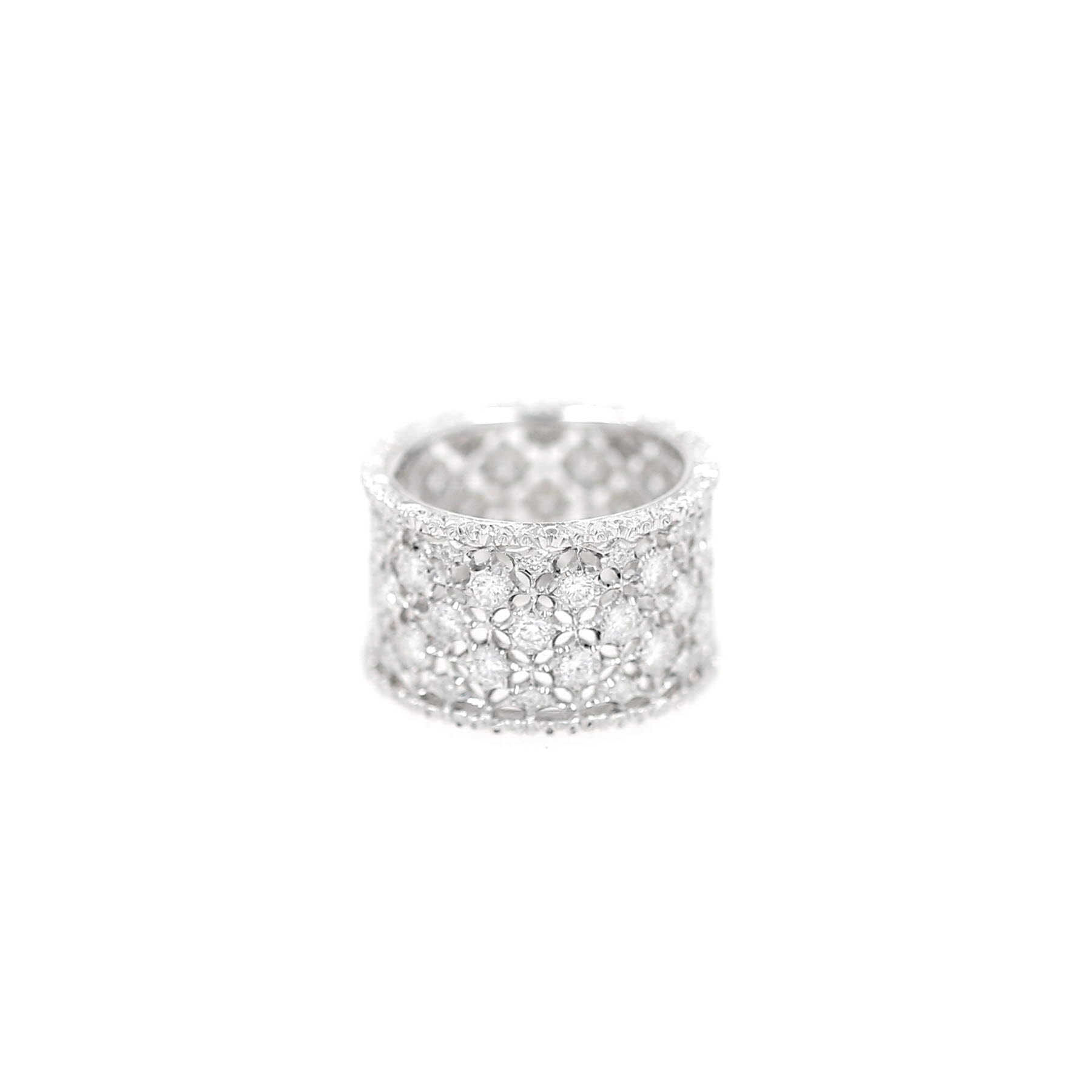 Buccellati Scacchi ring in white gold and diamonds Buccellati Scacchi ring in white gold and diamonds