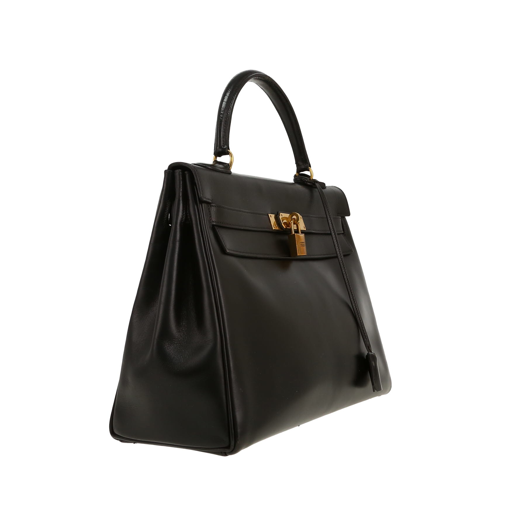 Borsa Hermès  Kelly 32 cm in pelle box nera