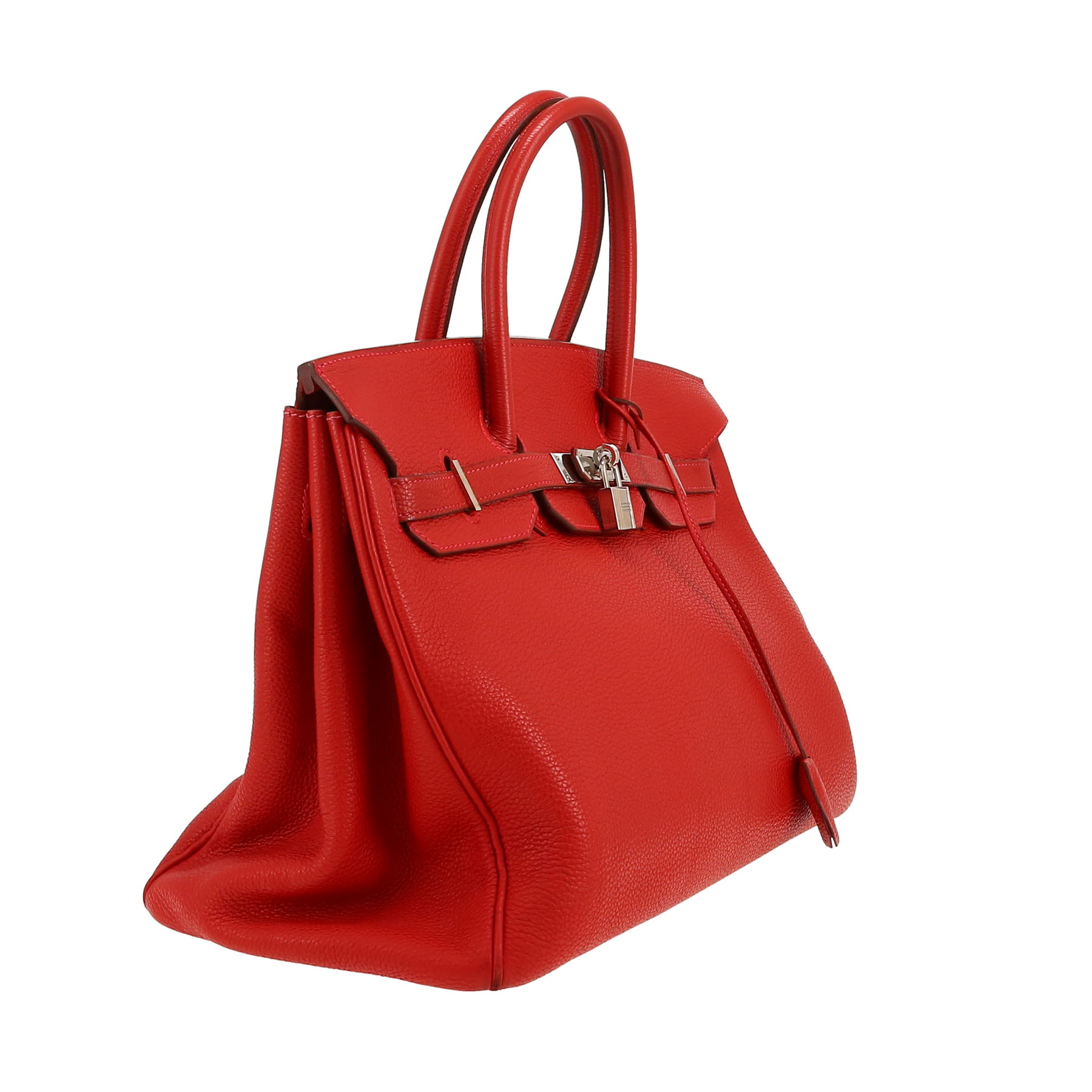 Sac à main Hermès  Birkin 35 cm en cuir togo rouge