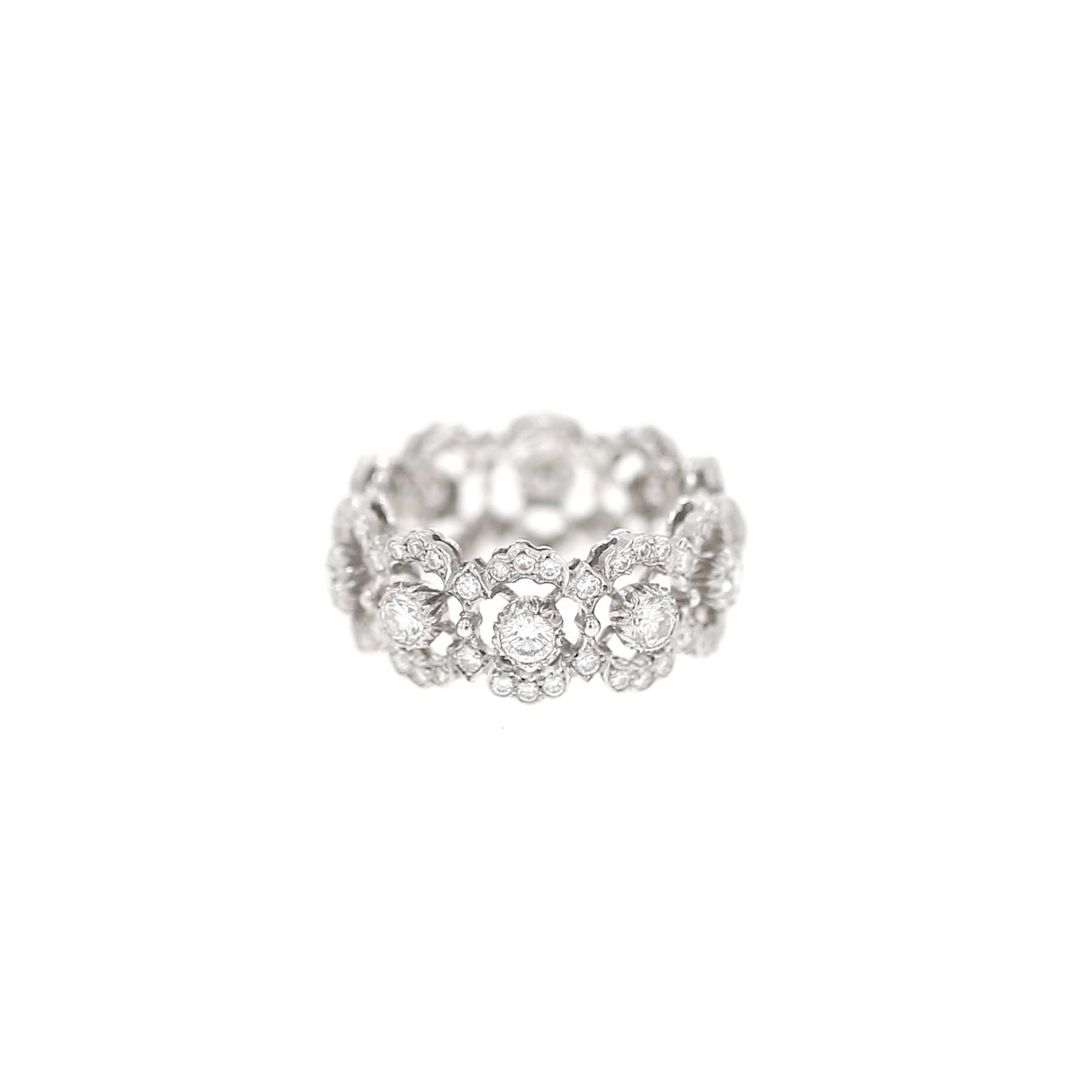 Sortija Buccellati Eternelle Ghirlanda de oro blanco y diamantes