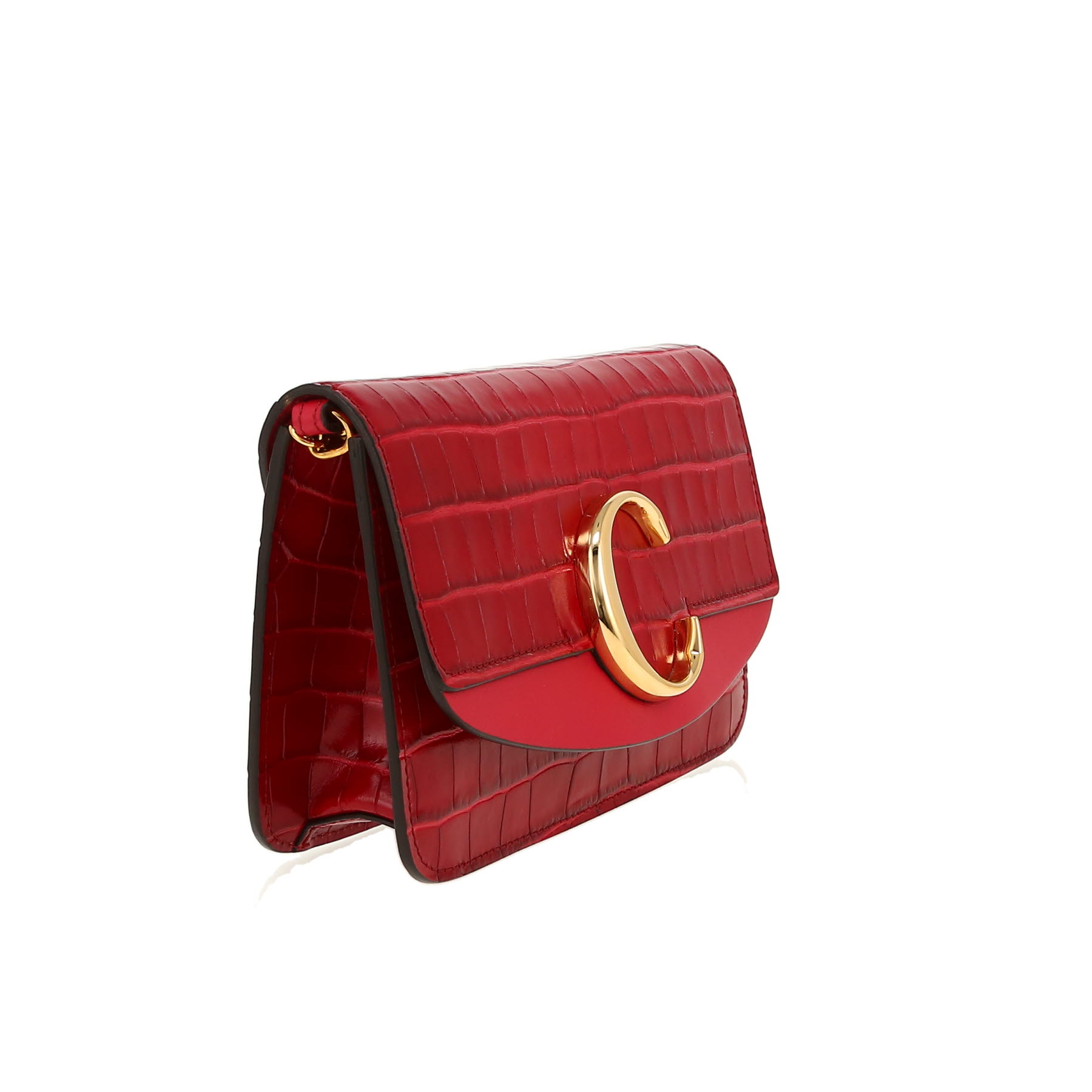 Chloé  C shoulder bag  in red leather