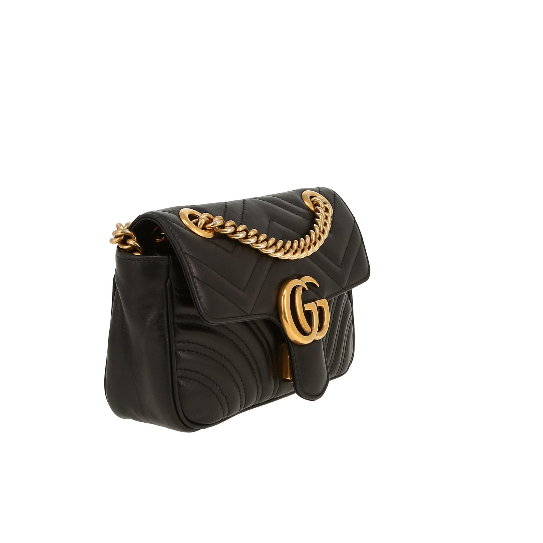 Gucci  GG Marmont shoulder bag  in black quilted leather