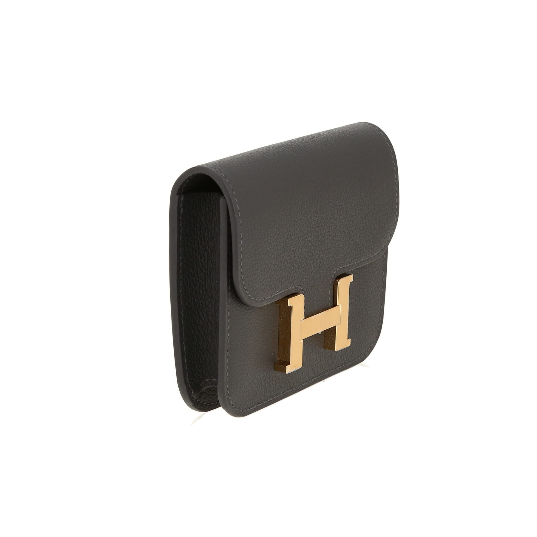 Hermès  Constance Slim pouch  in grey Ardoise Evercolor leather