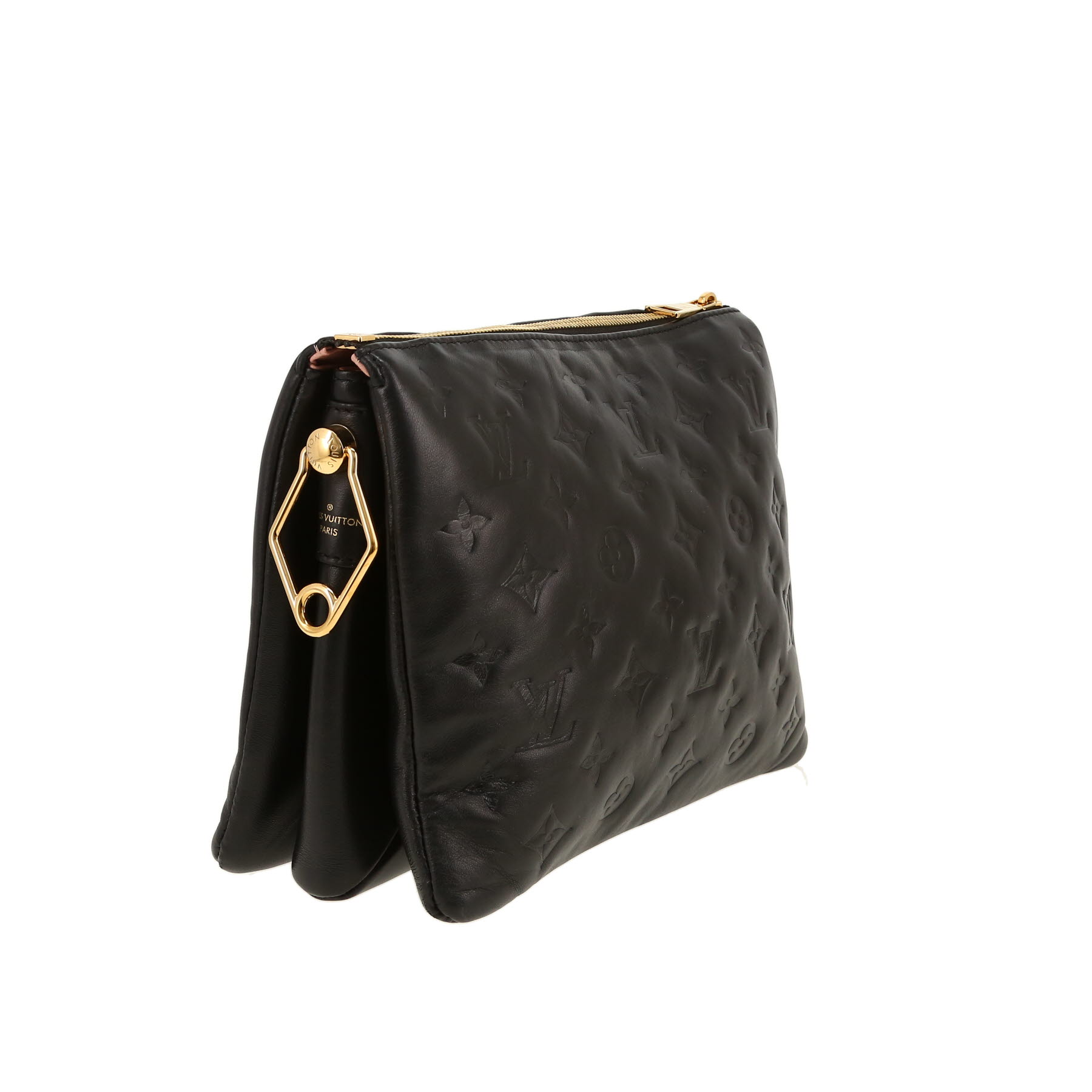 Sac bandoulière Louis Vuitton  Coussin en cuir monogram empreinte noir Sac bandoulière Louis Vuitton  Coussin en cuir monogram empreinte noir