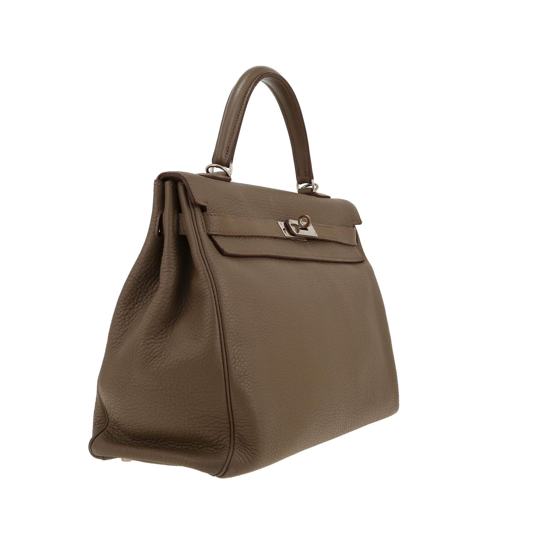 Sac à main Hermès  Kelly 35 cm en cuir togo gris