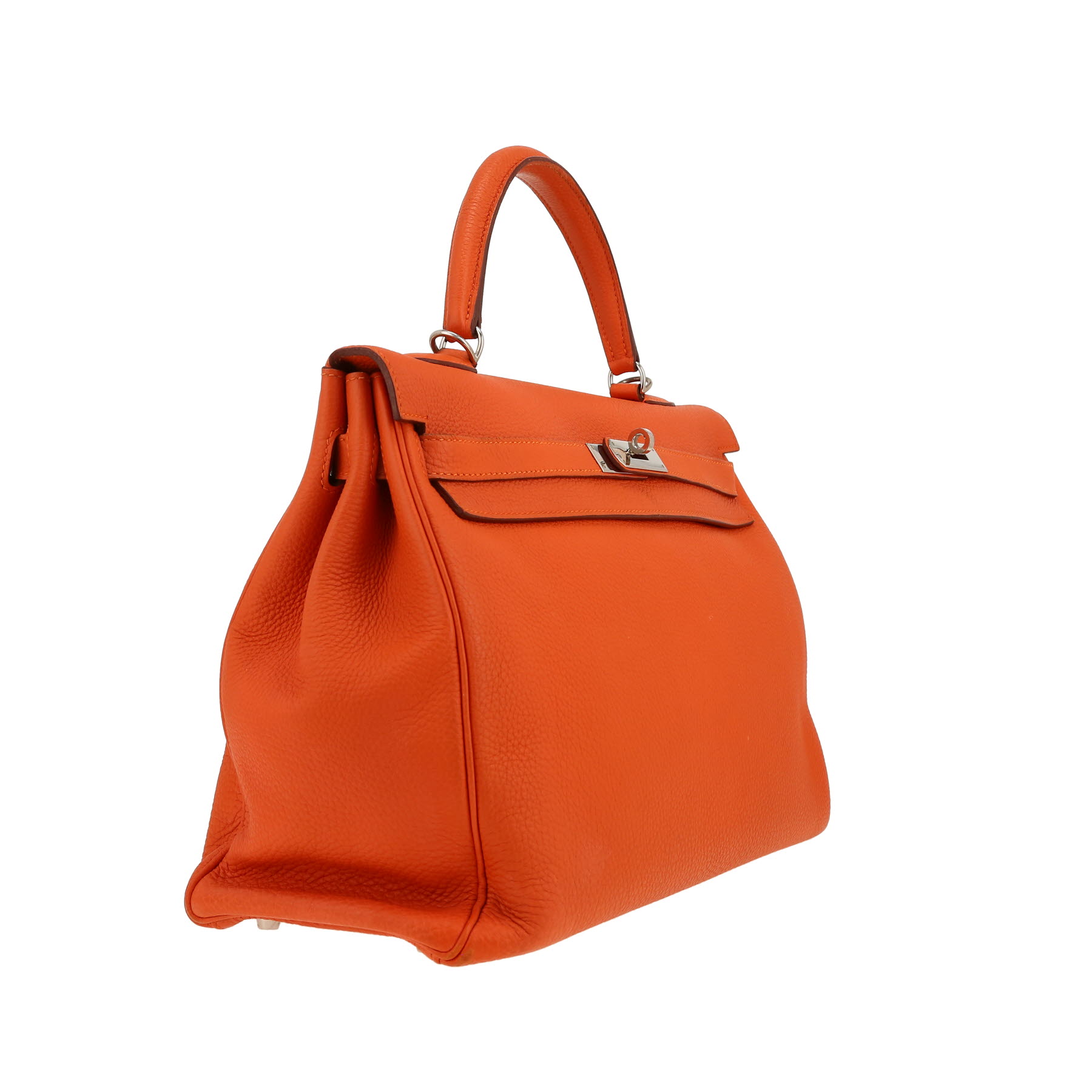 Hermès  Kelly 35 cm handbag  in orange togo leather