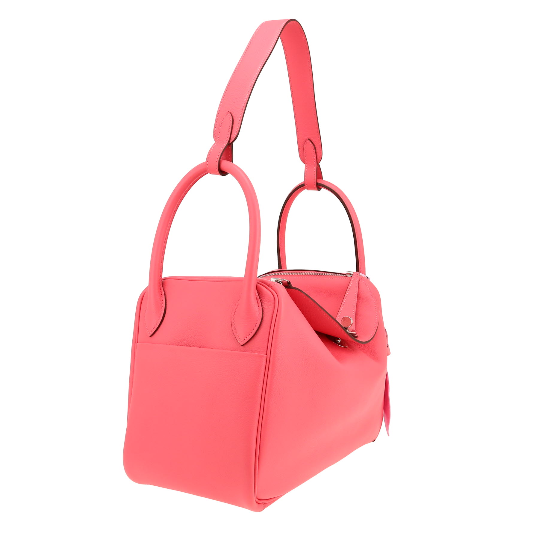 Hermès  Lindy 30 cm handbag  in azalea pink Swift leather