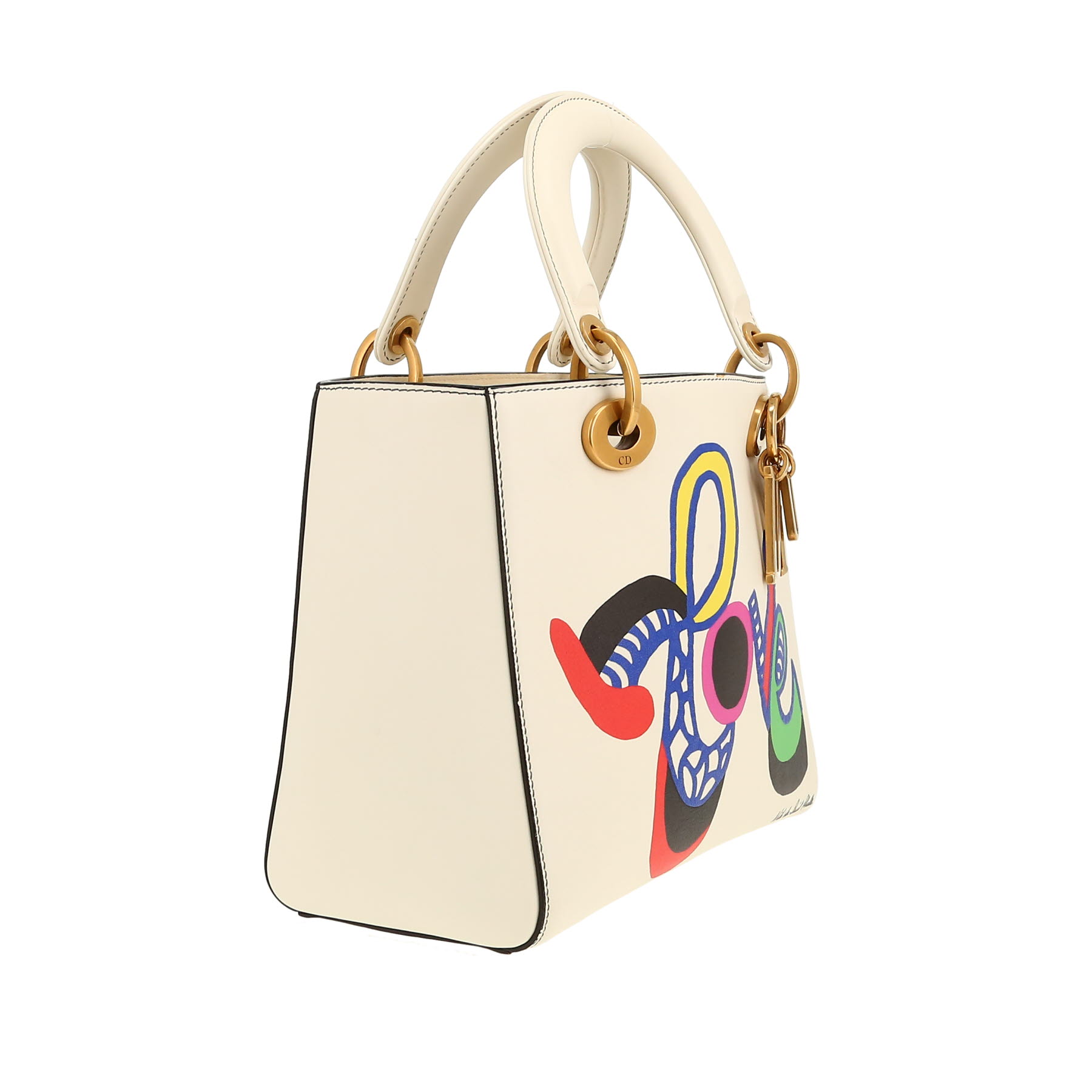 Dior  Lady Dior Edition Limitée shoulder bag  in off-white leather