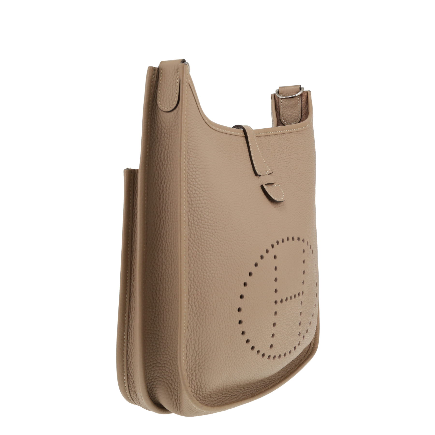 Hermès  Evelyne III shoulder bag  in etoupe leather taurillon clémence