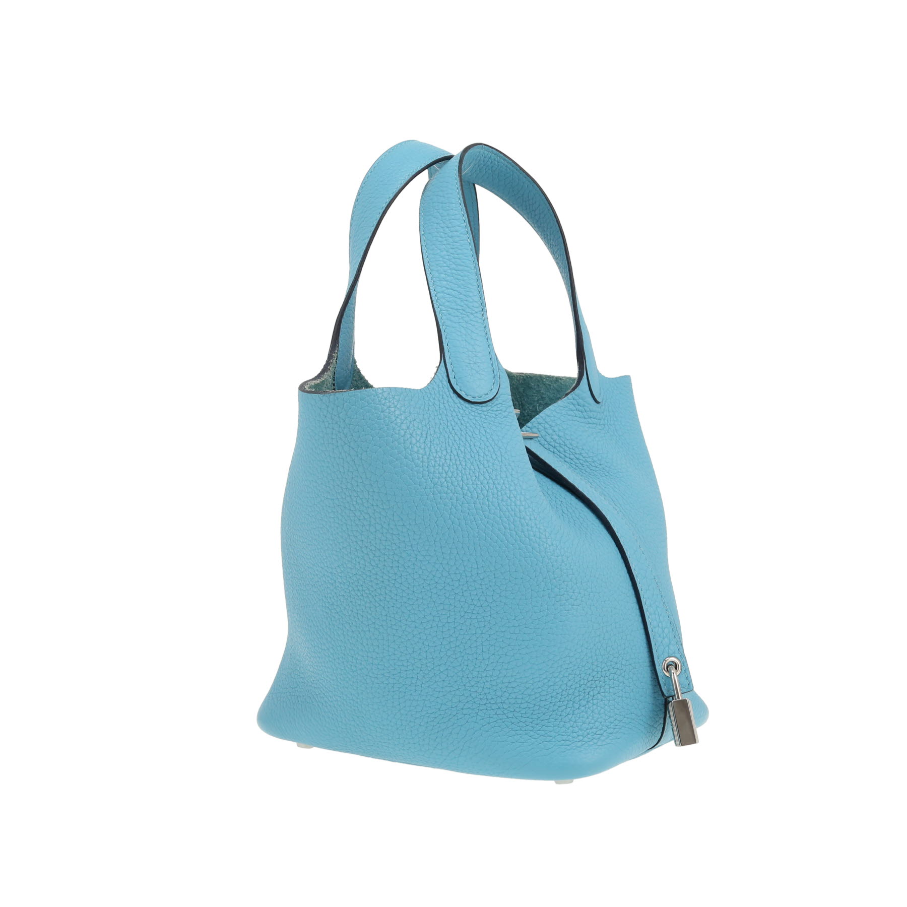 Bolso de mano Hermès  Picotin 18 cm en cuero taurillon clémence Azul del Norte