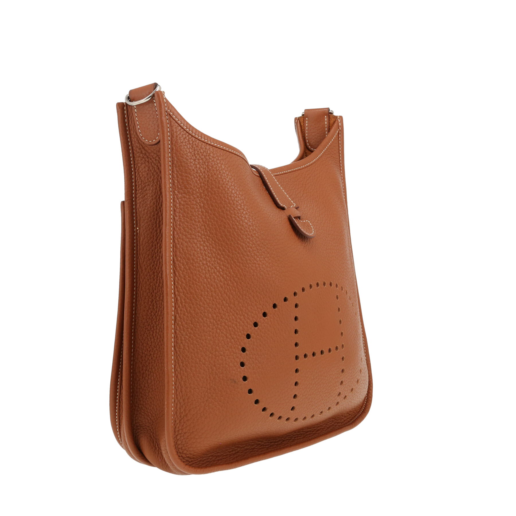 Sac bandoulière Hermès  Evelyne III en cuir taurillon clémence gold
