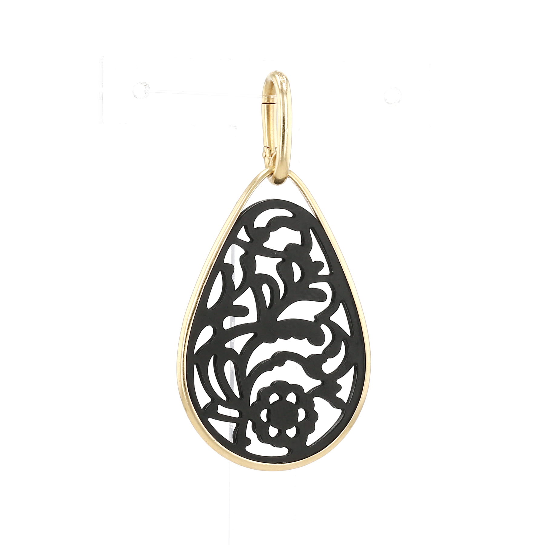 Pomellato Victoria pendant in yellow gold and resin