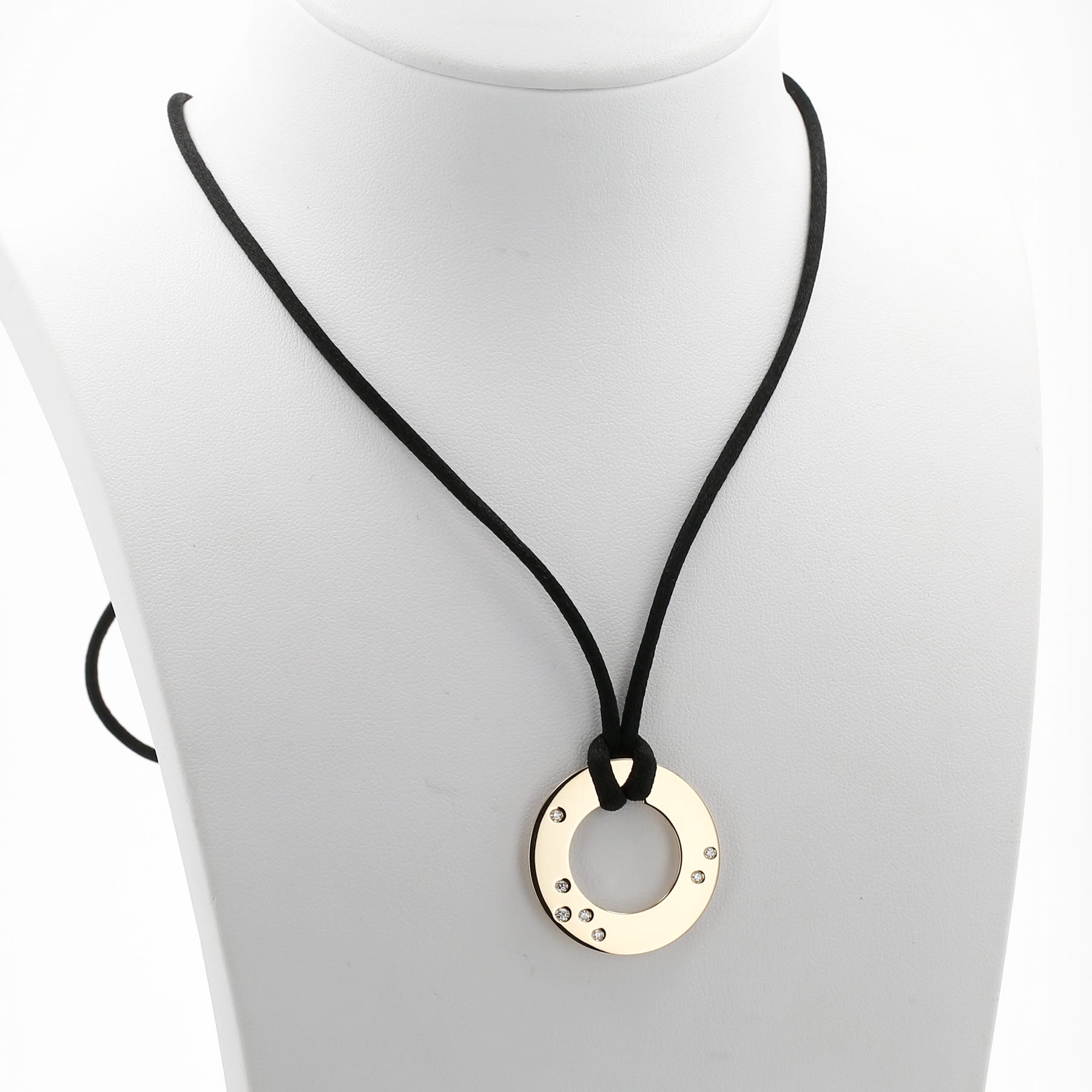 Pendentif Dinh Van Cible en or jaune et diamants