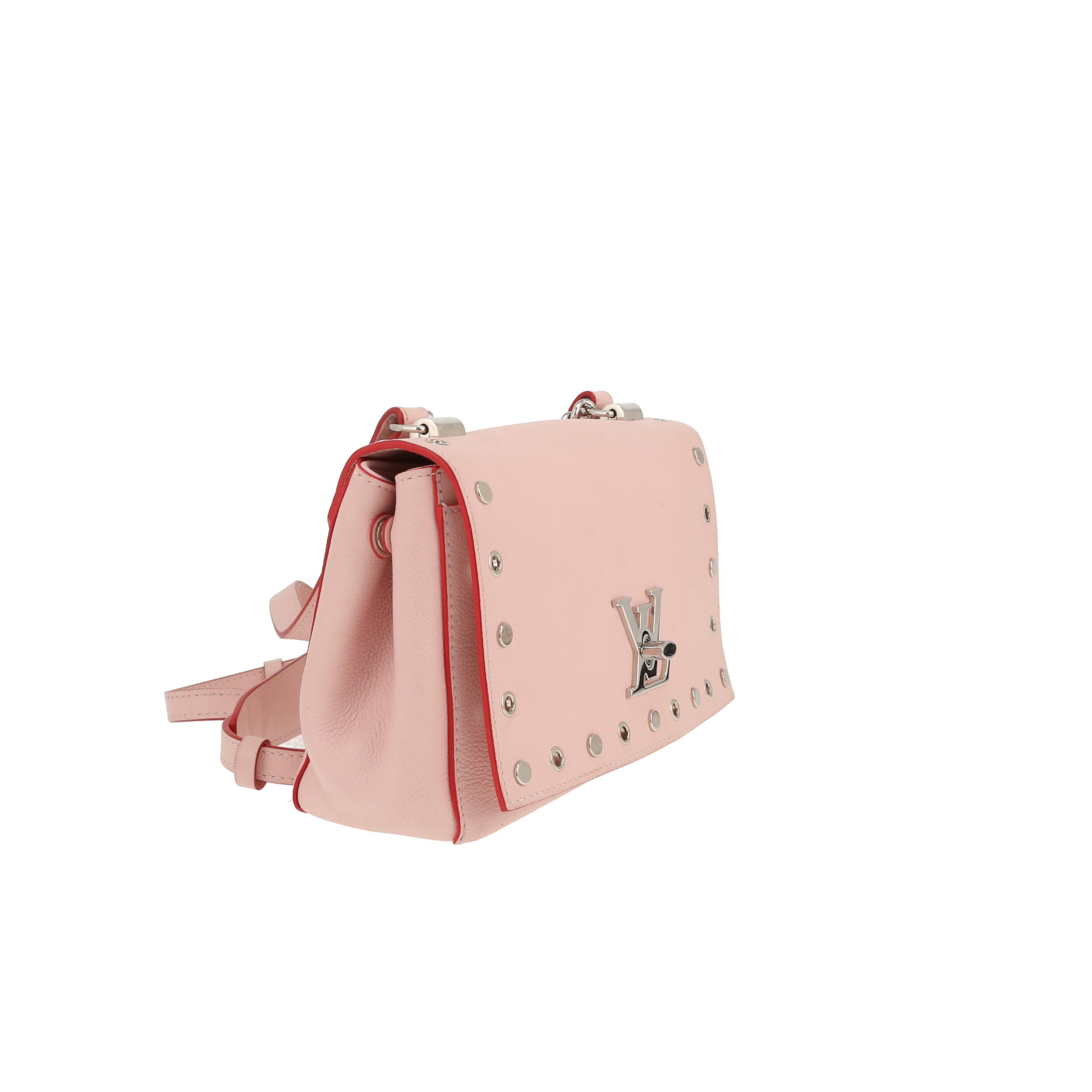 Bolso bandolera Louis Vuitton  Lockme II en cuero granulado rosa