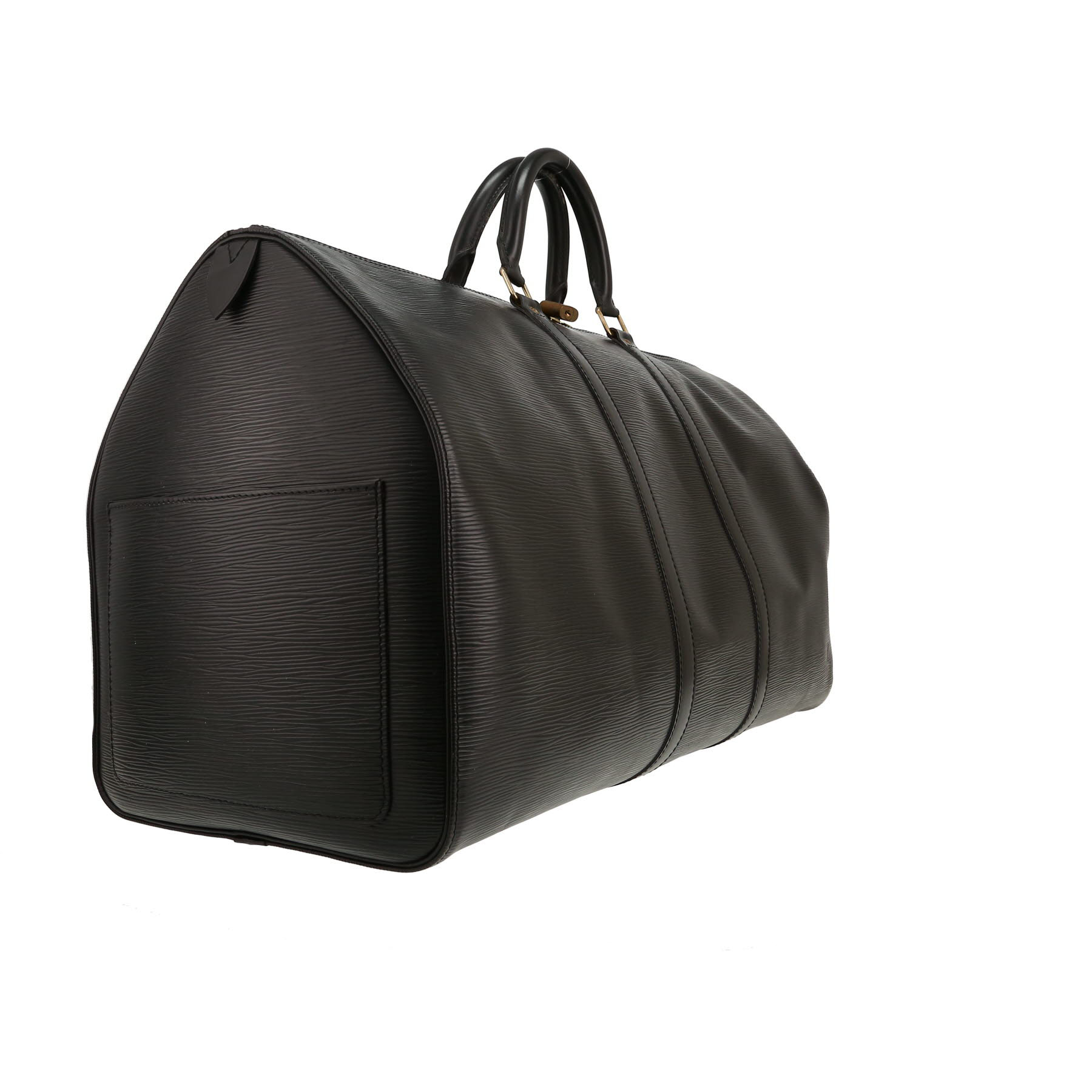 Louis Vuitton  Keepall 55 travel bag  in black epi leather