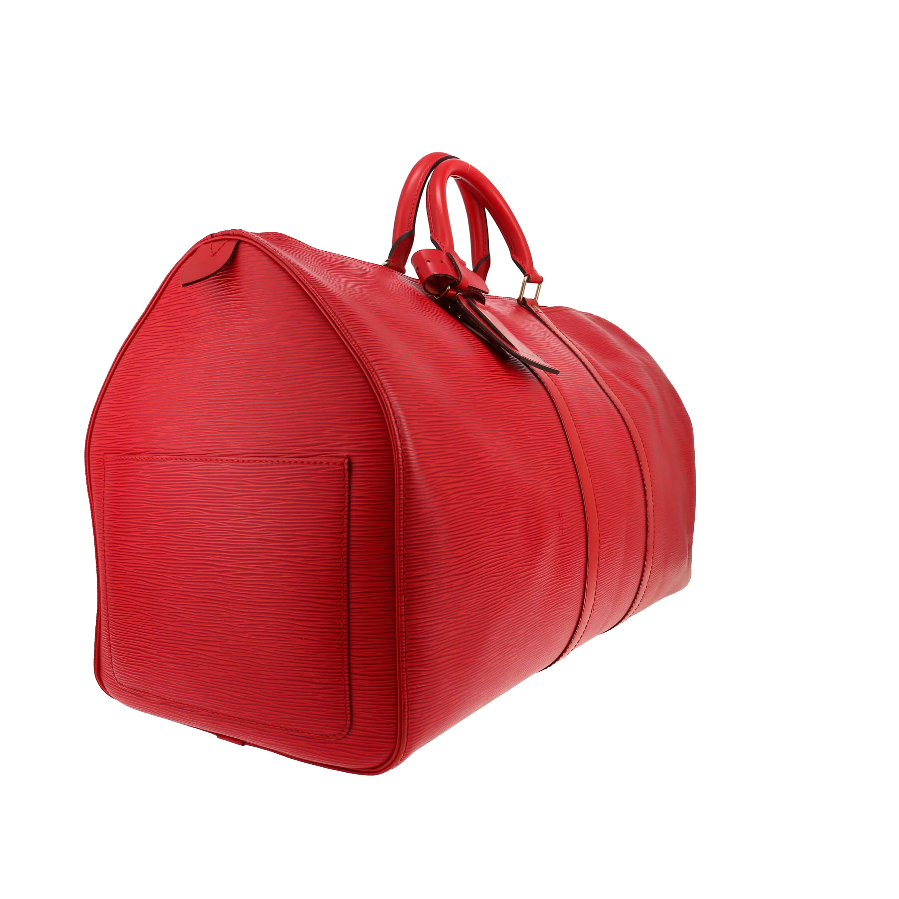 Louis Vuitton  Keepall 55 travel bag  in red epi leather
