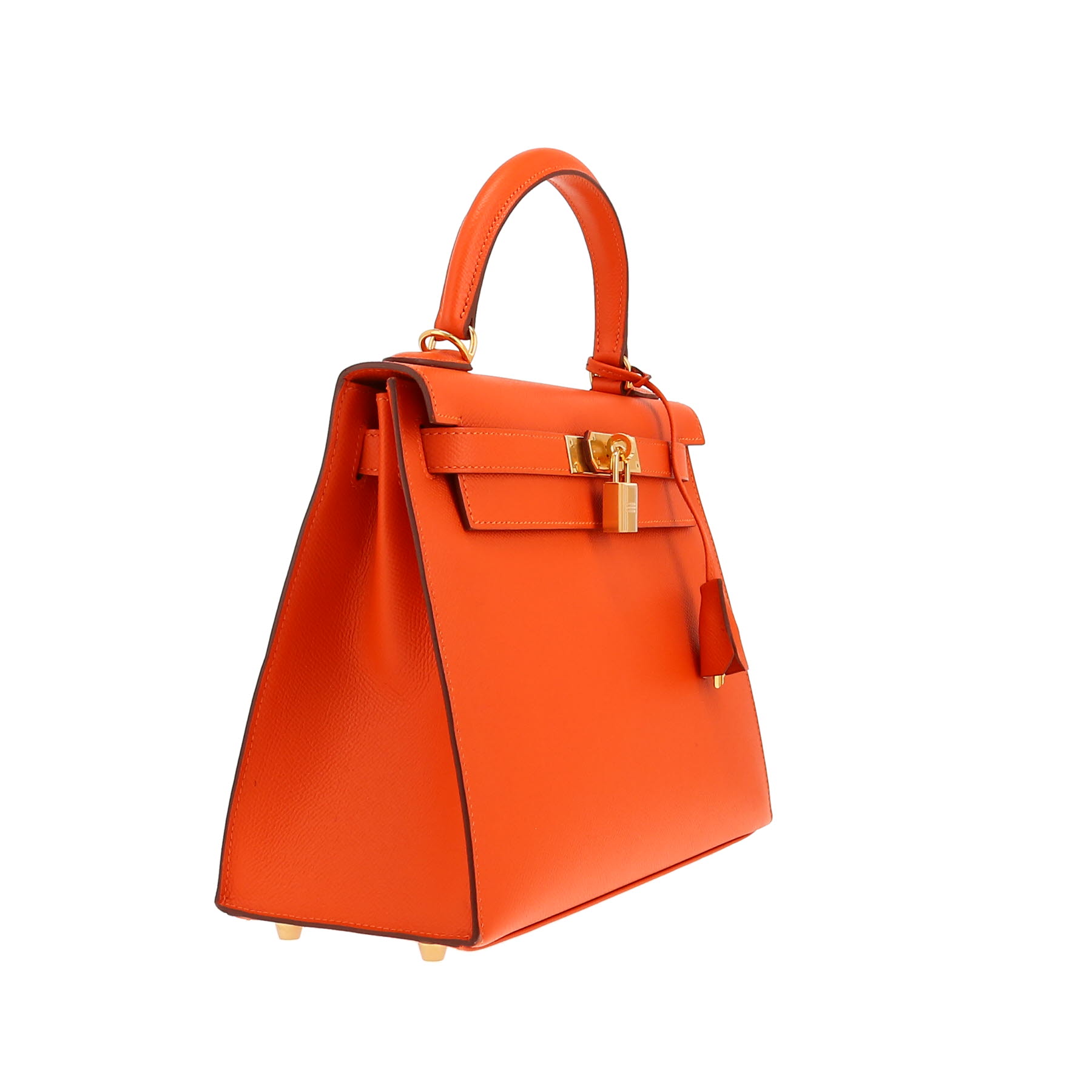 Hermès  Kelly 28 cm handbag  in orange Feu epsom leather