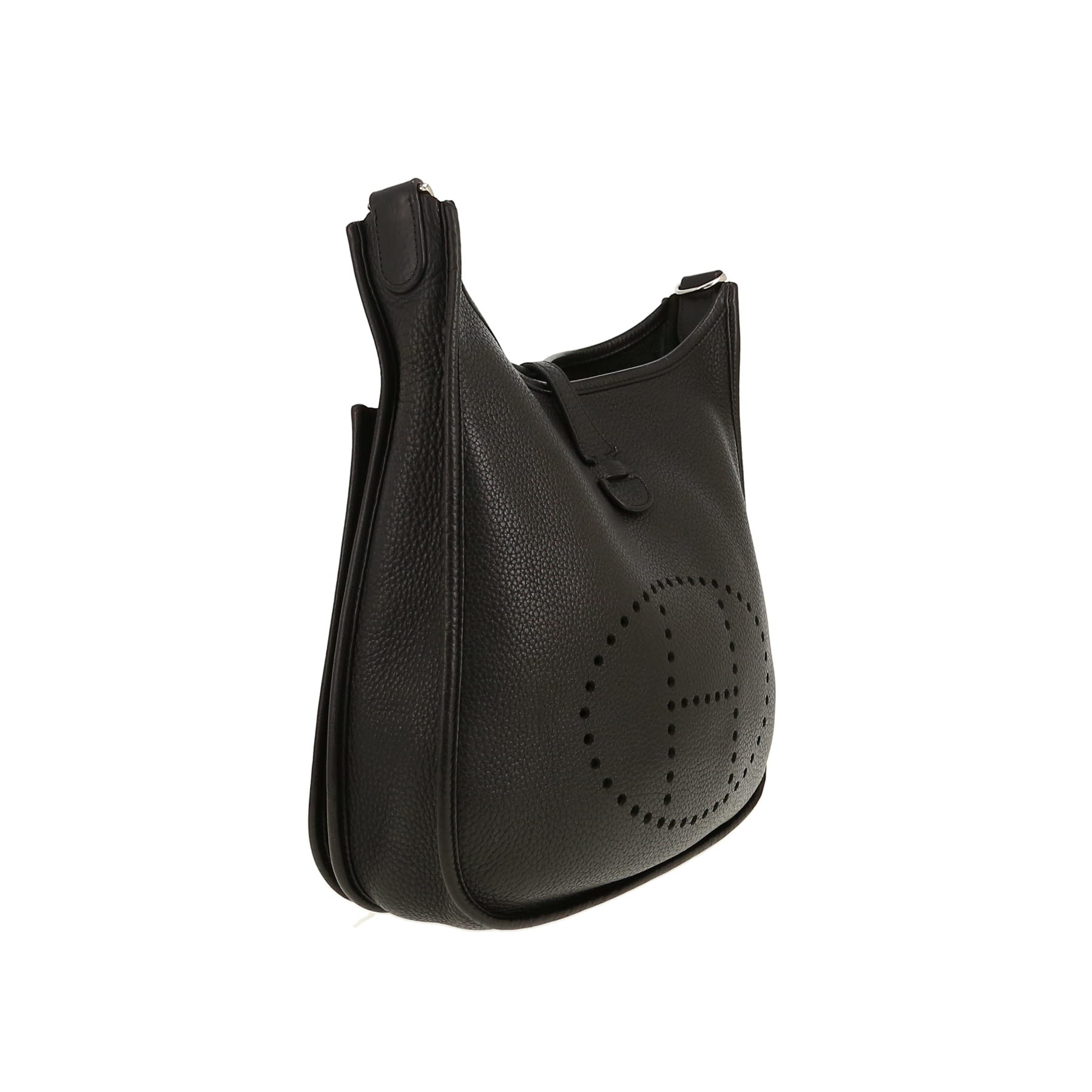 Hermès  Evelyne shoulder bag  in black togo leather