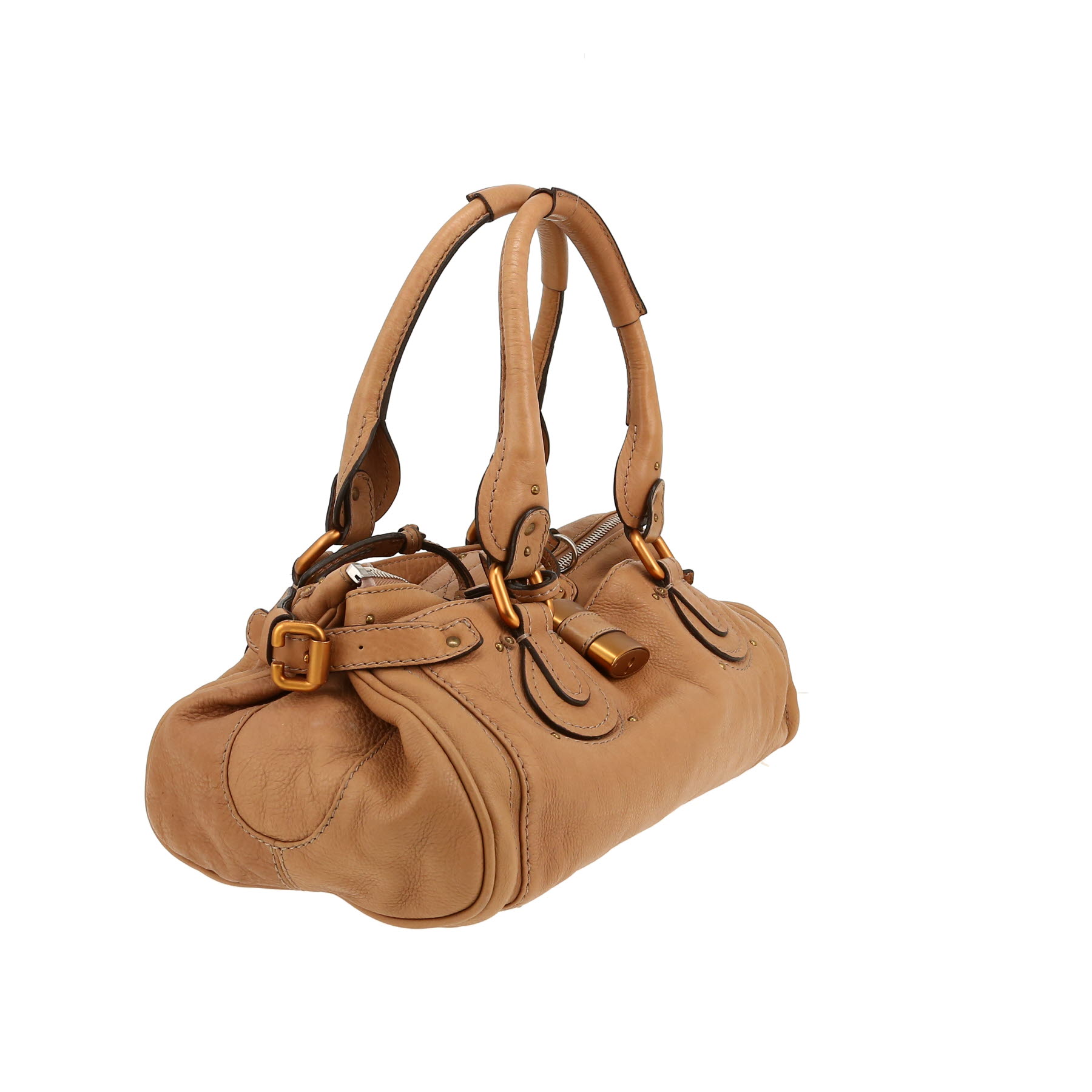 Chloé  Paddington handbag  in beige leather
