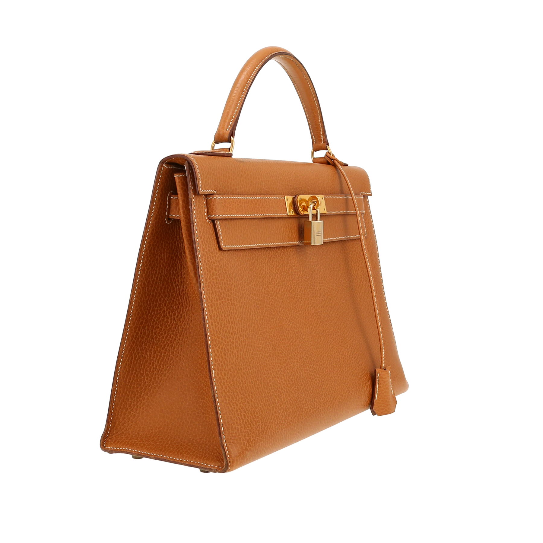 Sac à main Hermès  Kelly 32 cm en vache Liégée gold