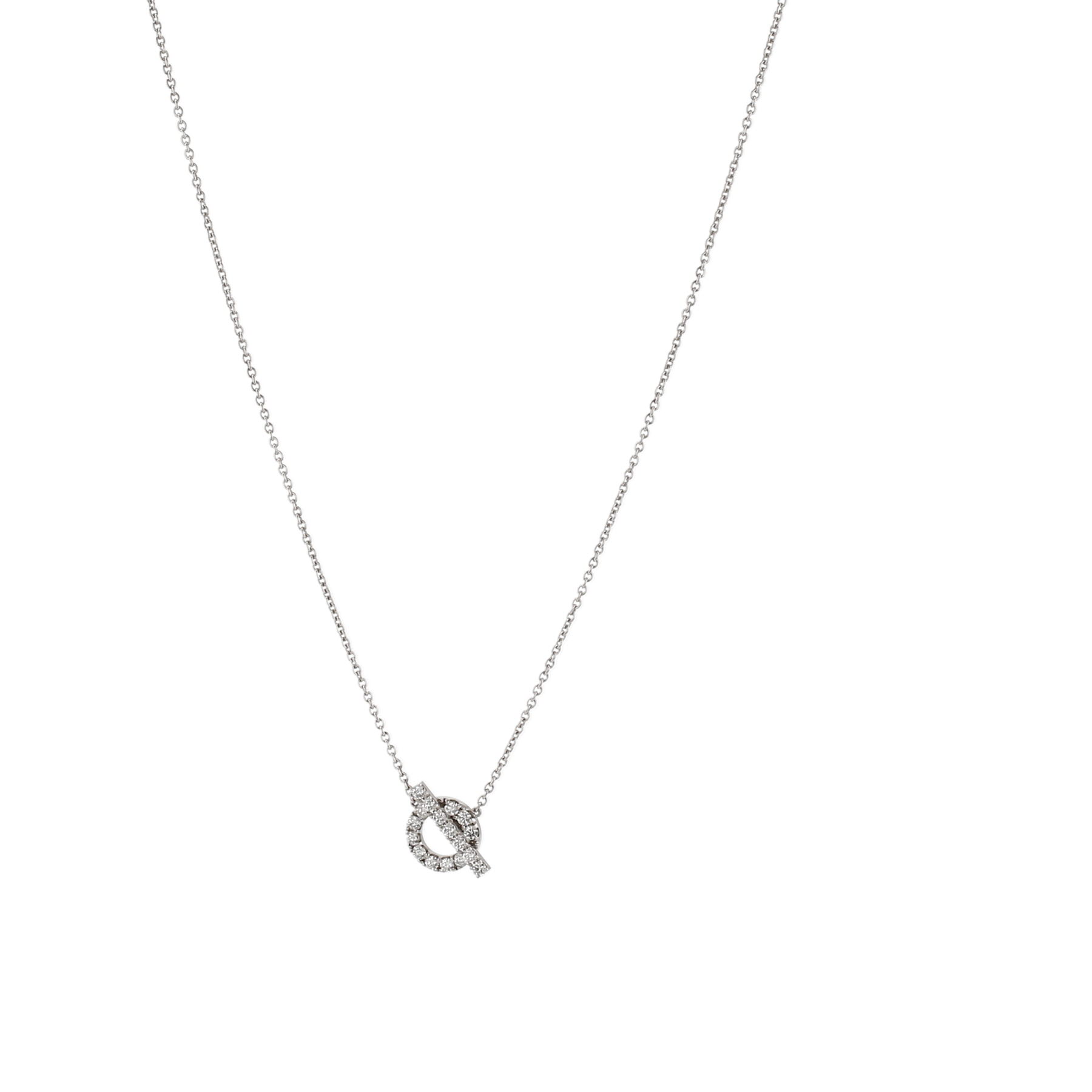 Collar Hermès Finesse de oro blanco y diamantes