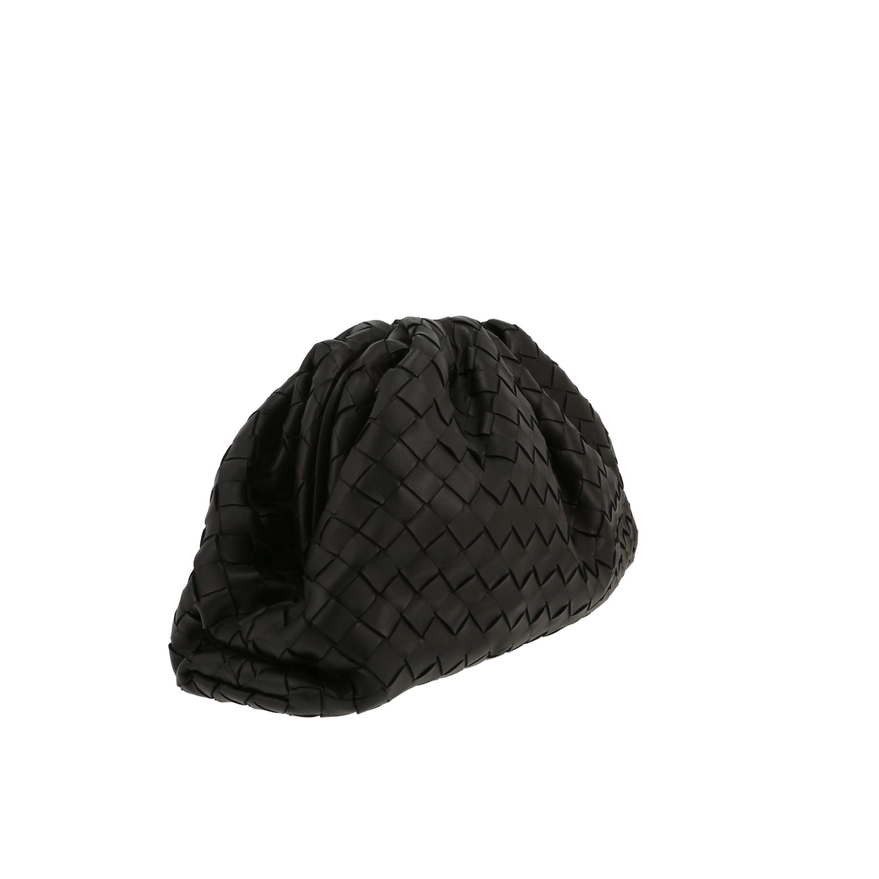 Pochette Bottega Veneta  Pouch in pelle intrecciata nera