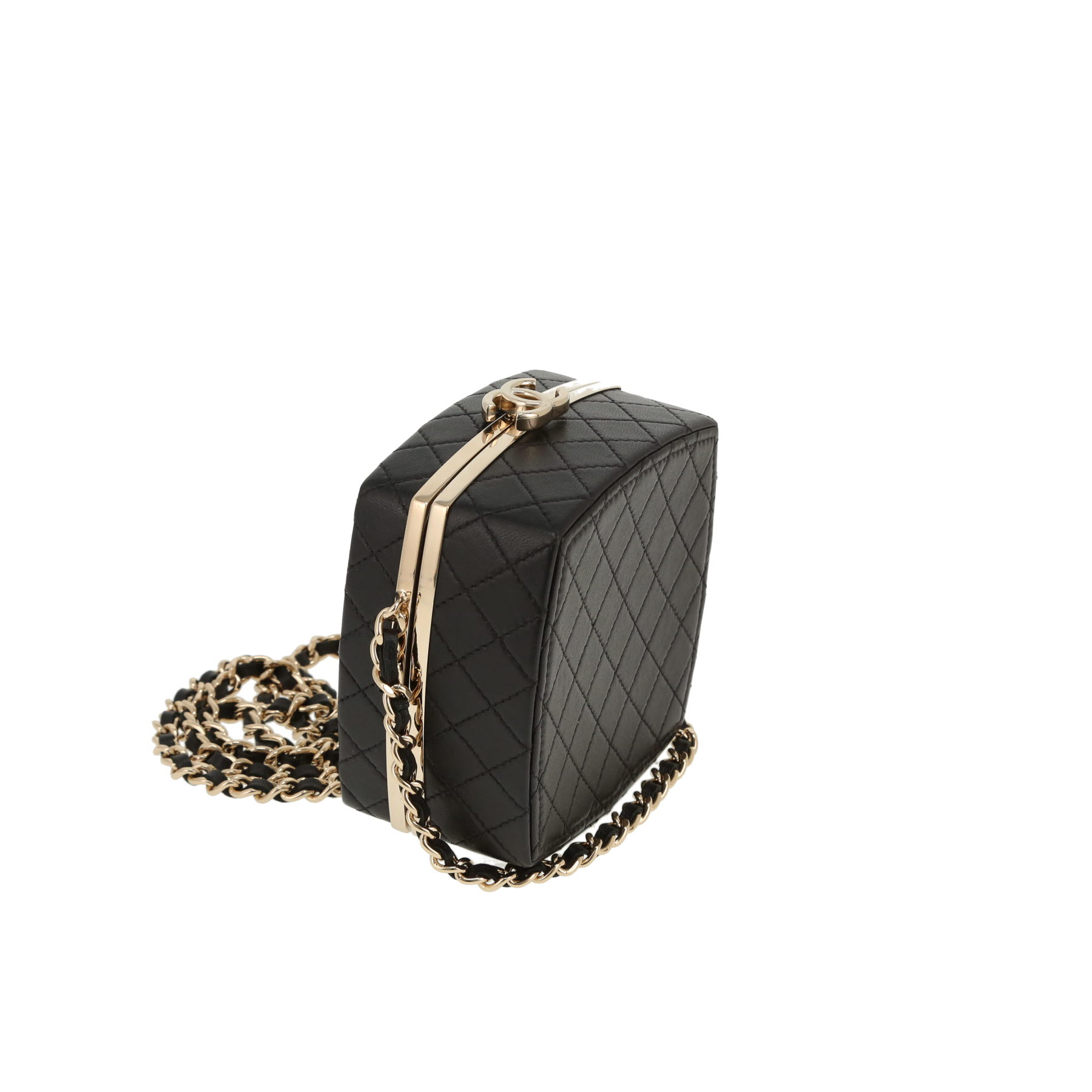 Minaudière Chanel   en cuir noir