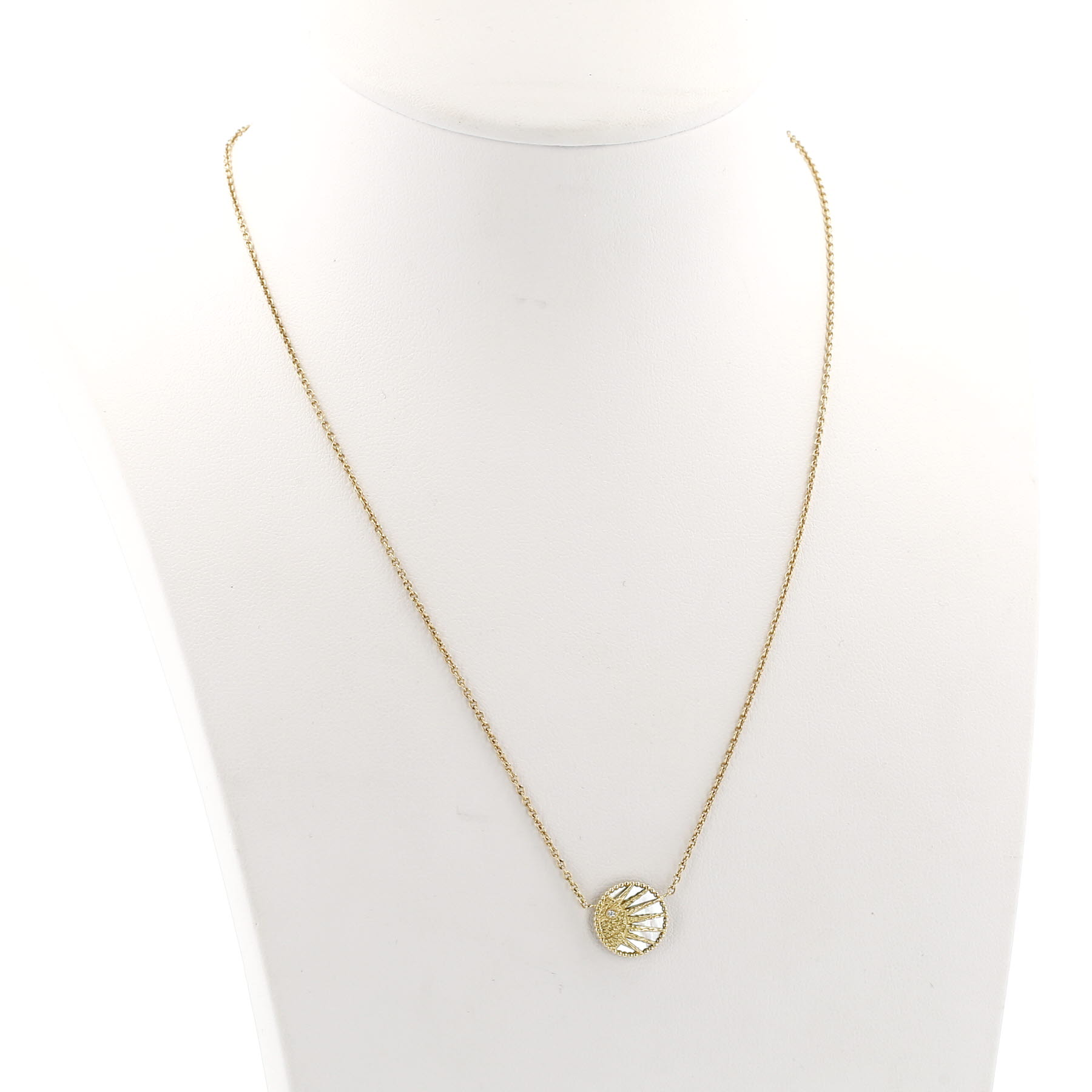 Dior Rose Céleste necklace in yellow gold, mother of pearl and diamonds