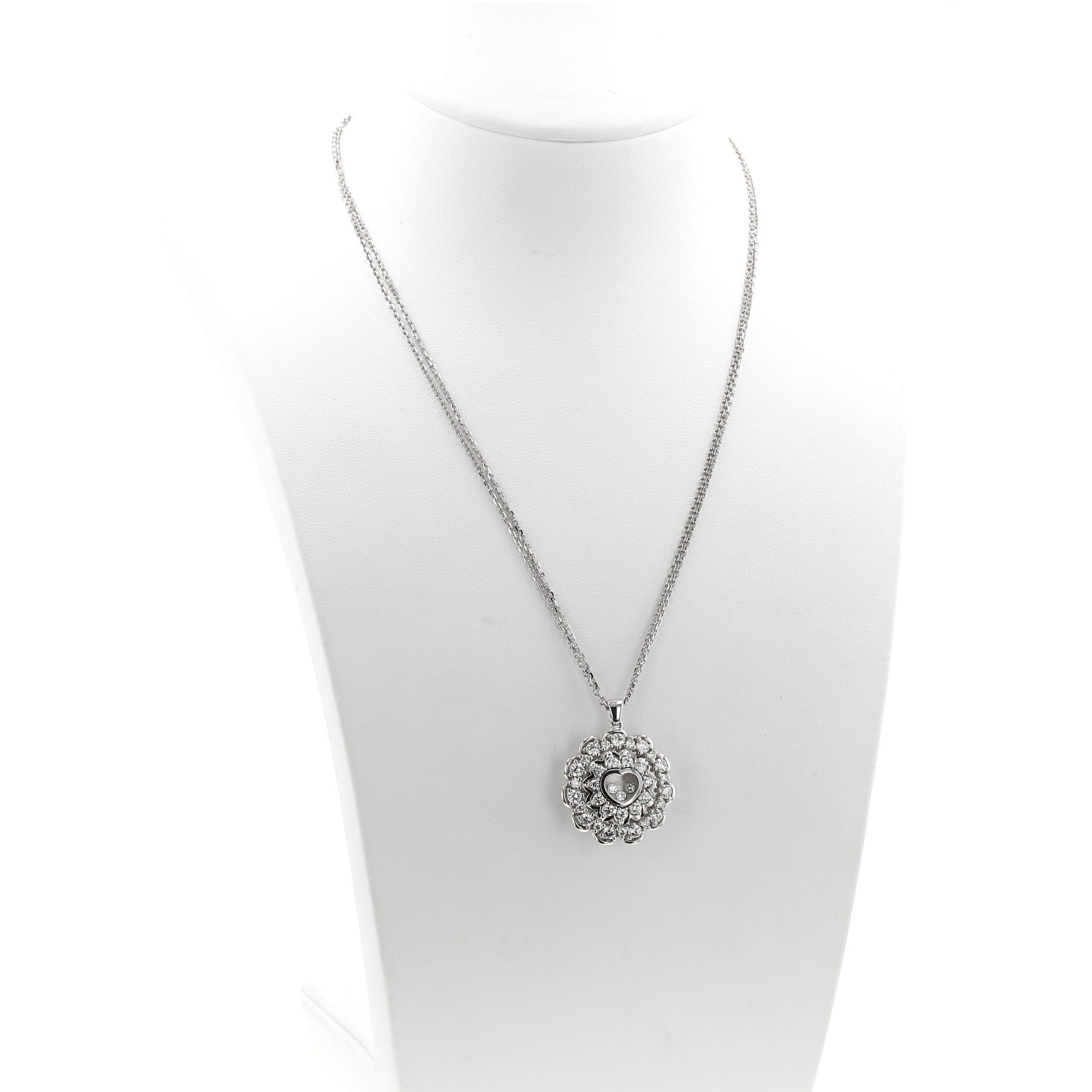 Ciondolo Chopard Happy Diamonds in oro bianco e diamanti