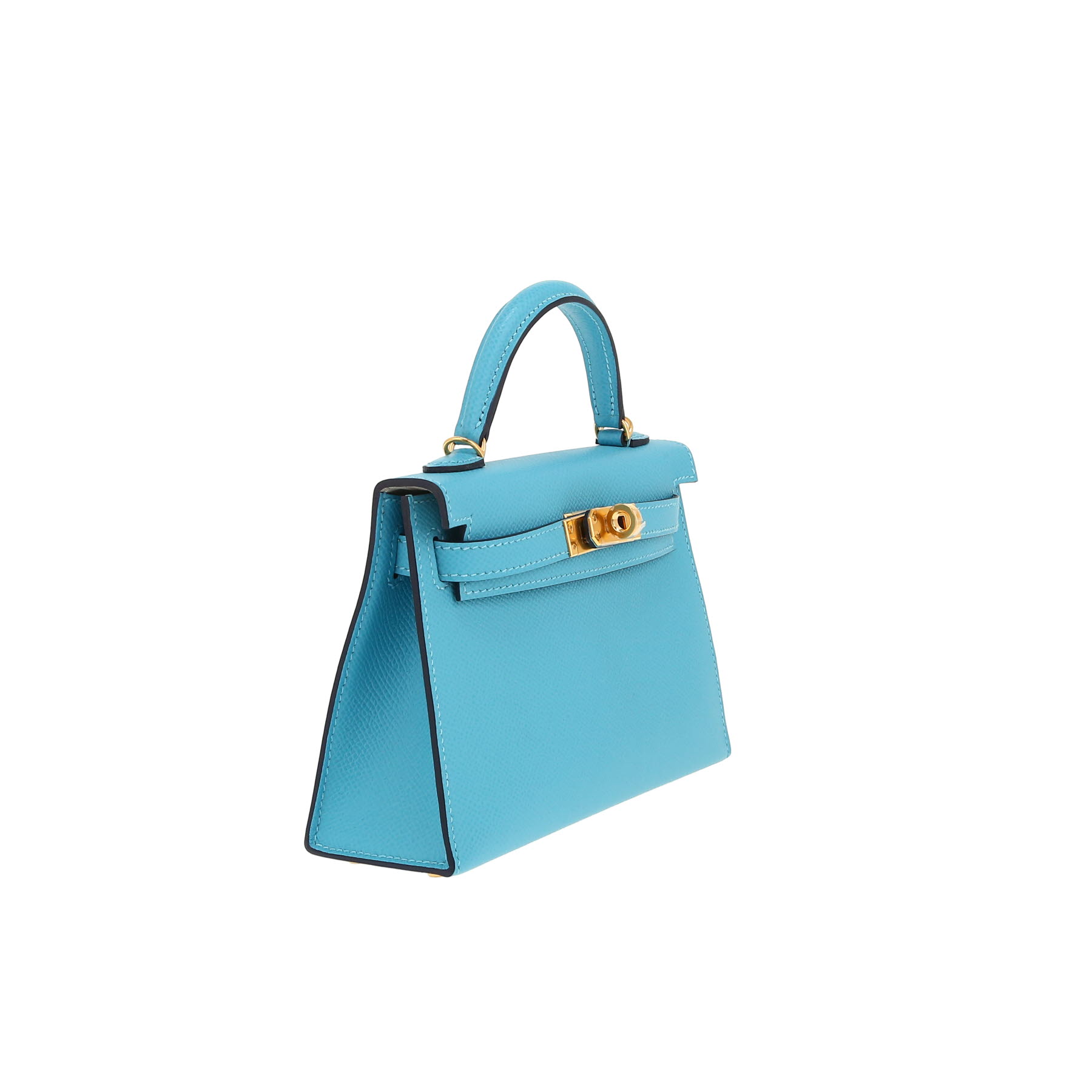 Sac bandoulière Hermès  Kelly 20 cm en cuir epsom Bleu du Nord